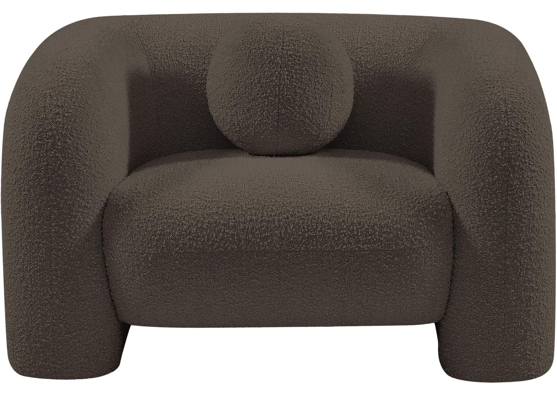 Emory Brown Boucle Fabric Chair,Meridian Furniture