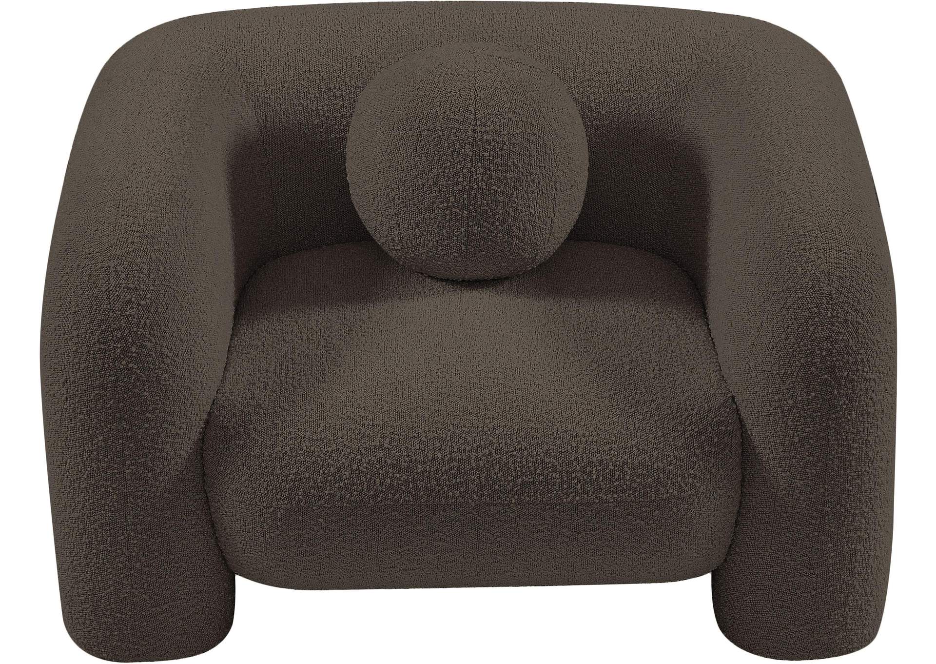 Emory Brown Boucle Fabric Chair,Meridian Furniture