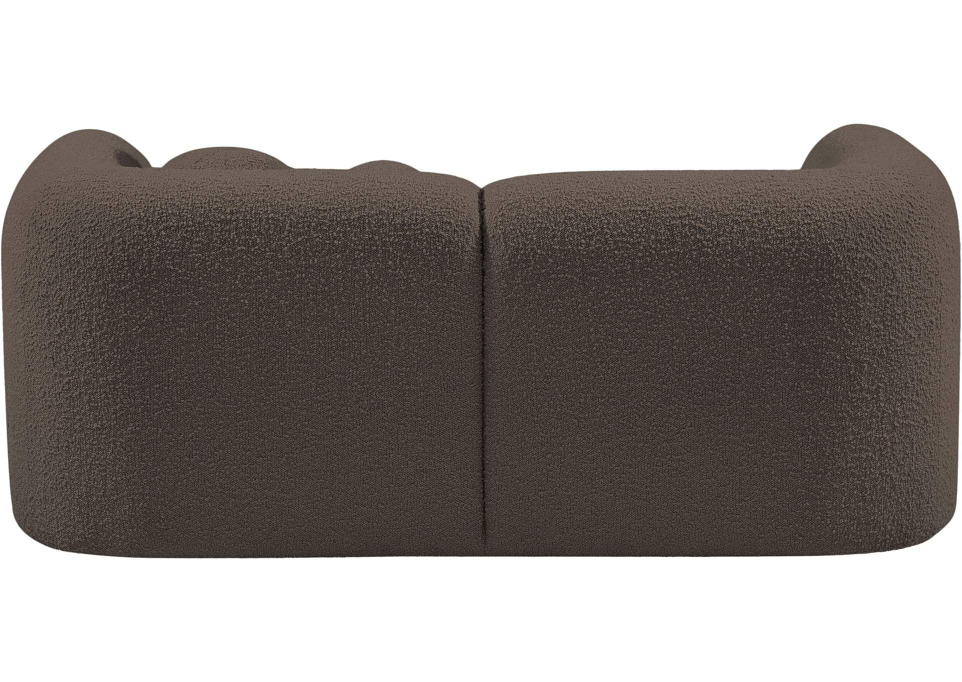 Emory Brown Boucle Fabric Loveseat,Meridian Furniture