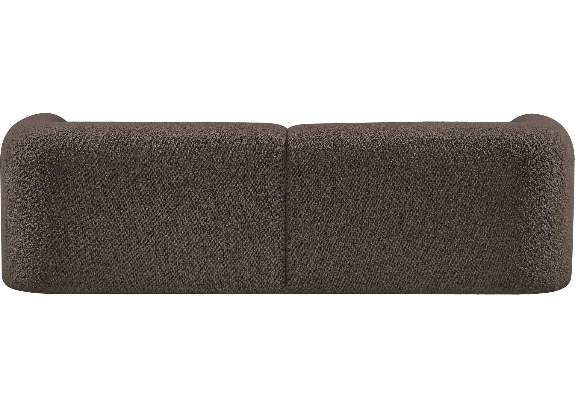 Emory Brown Boucle Fabric Sofa,Meridian Furniture