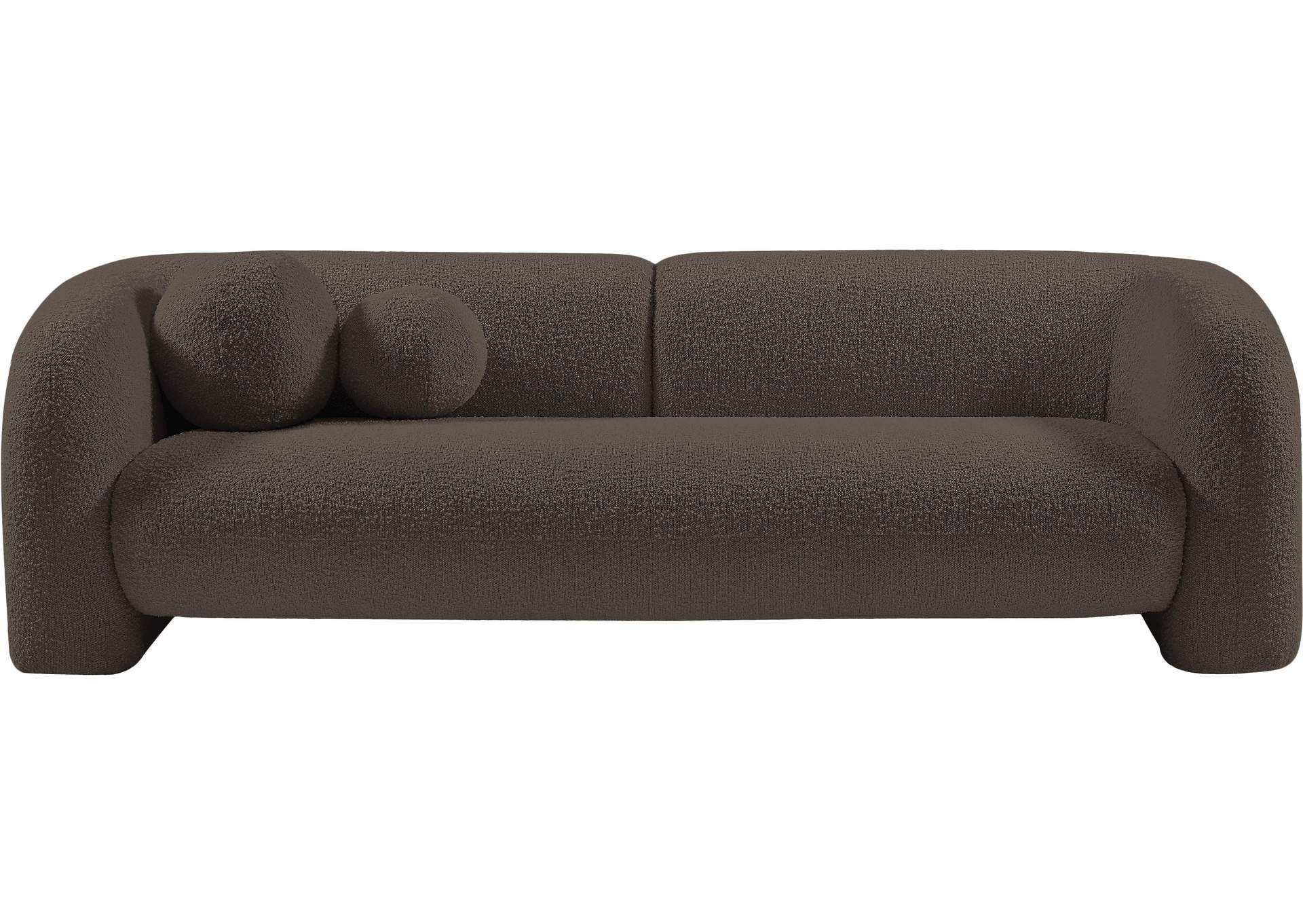 Emory Brown Boucle Fabric Sofa,Meridian Furniture