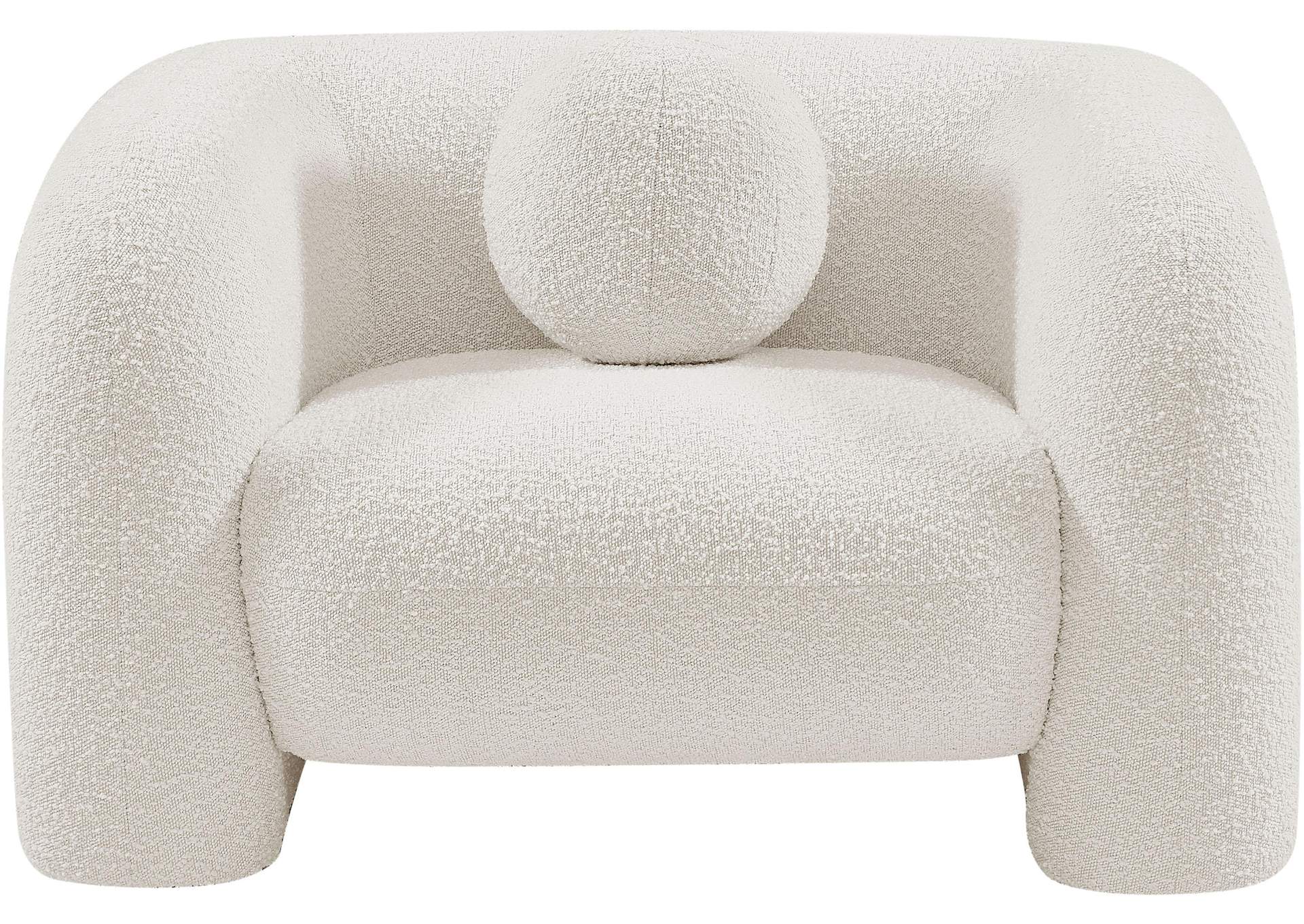 Emory Cream Boucle Fabric Chair,Meridian Furniture