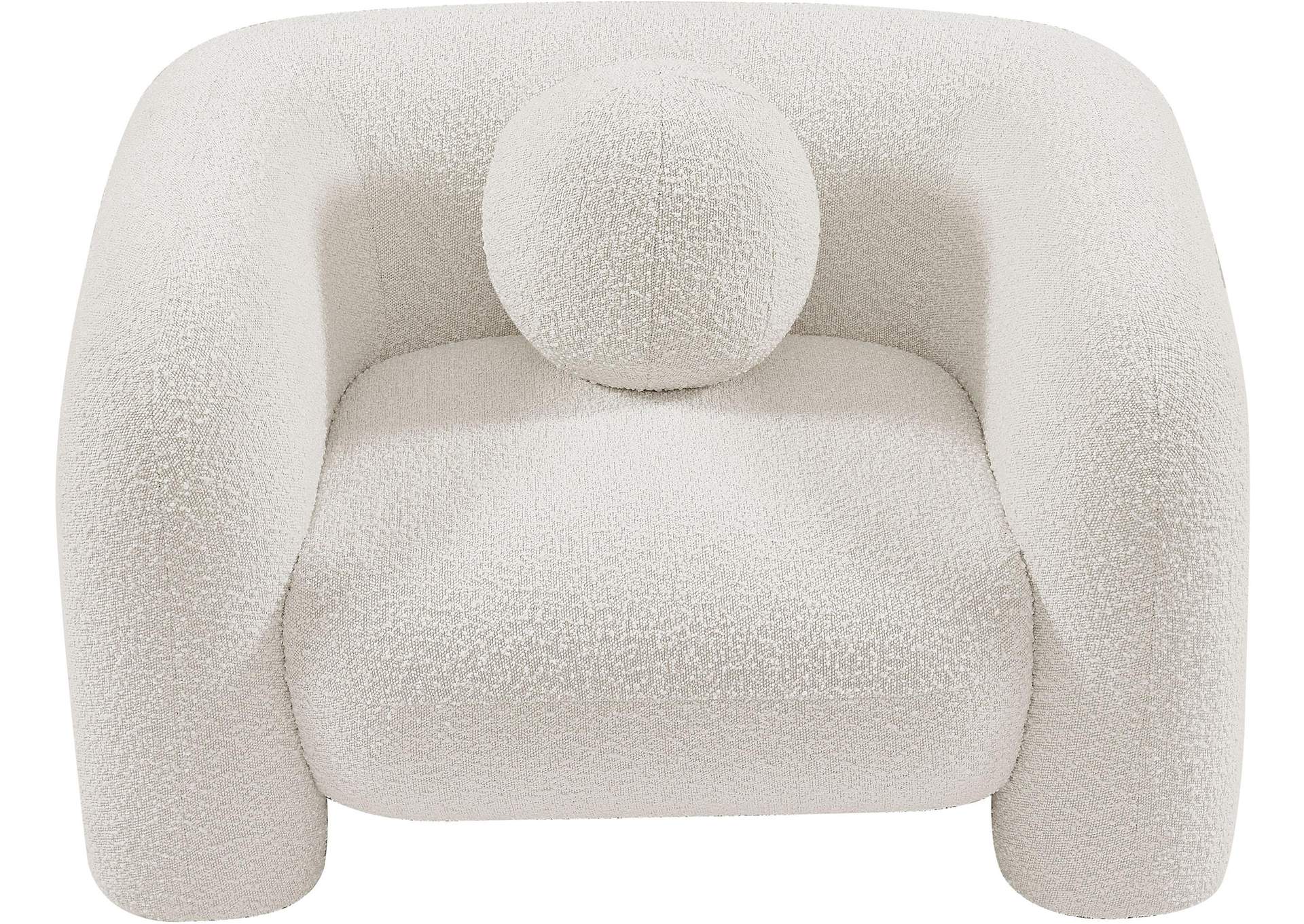 Emory Cream Boucle Fabric Chair,Meridian Furniture