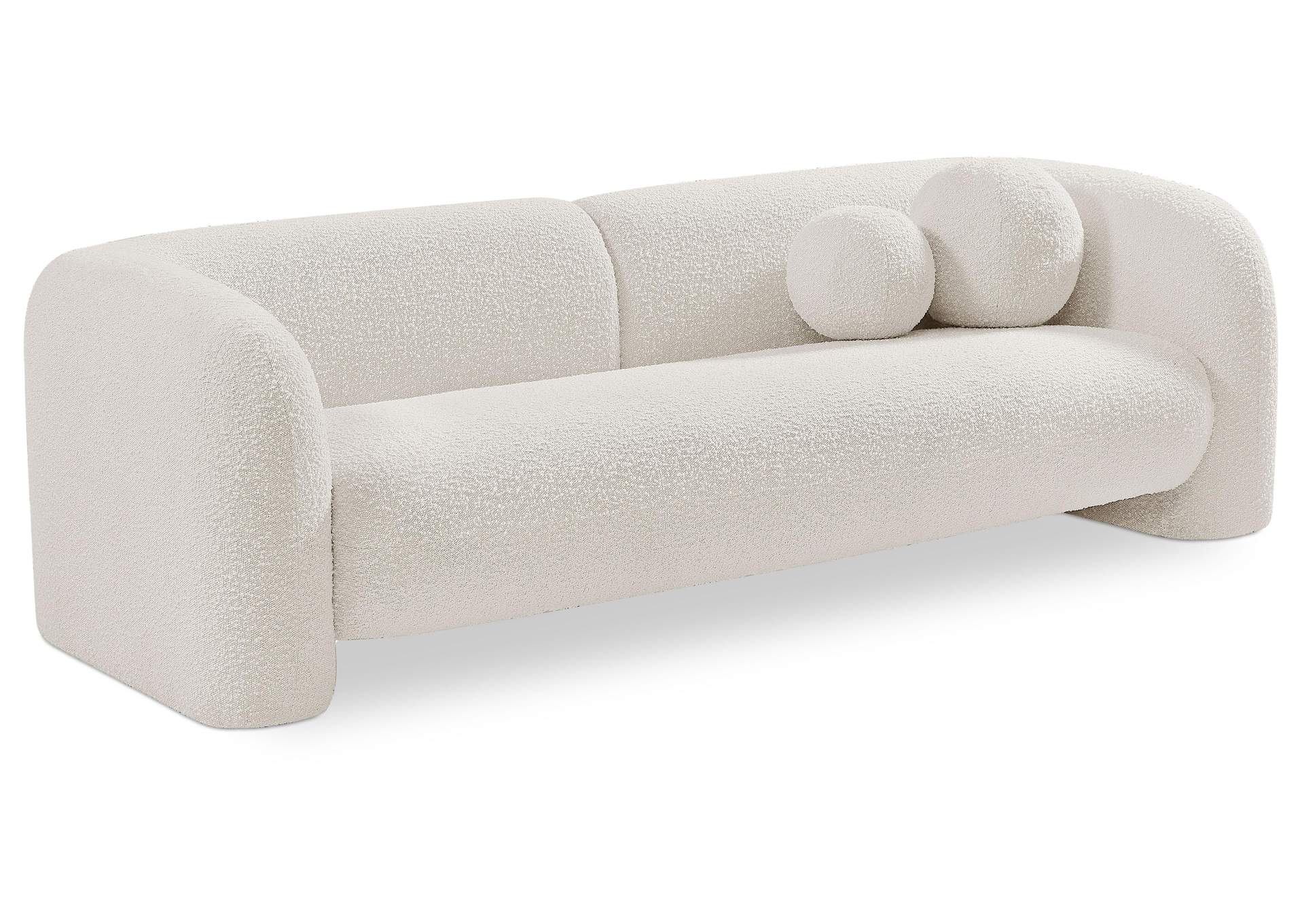 Emory Cream Boucle Fabric Sofa,Meridian Furniture