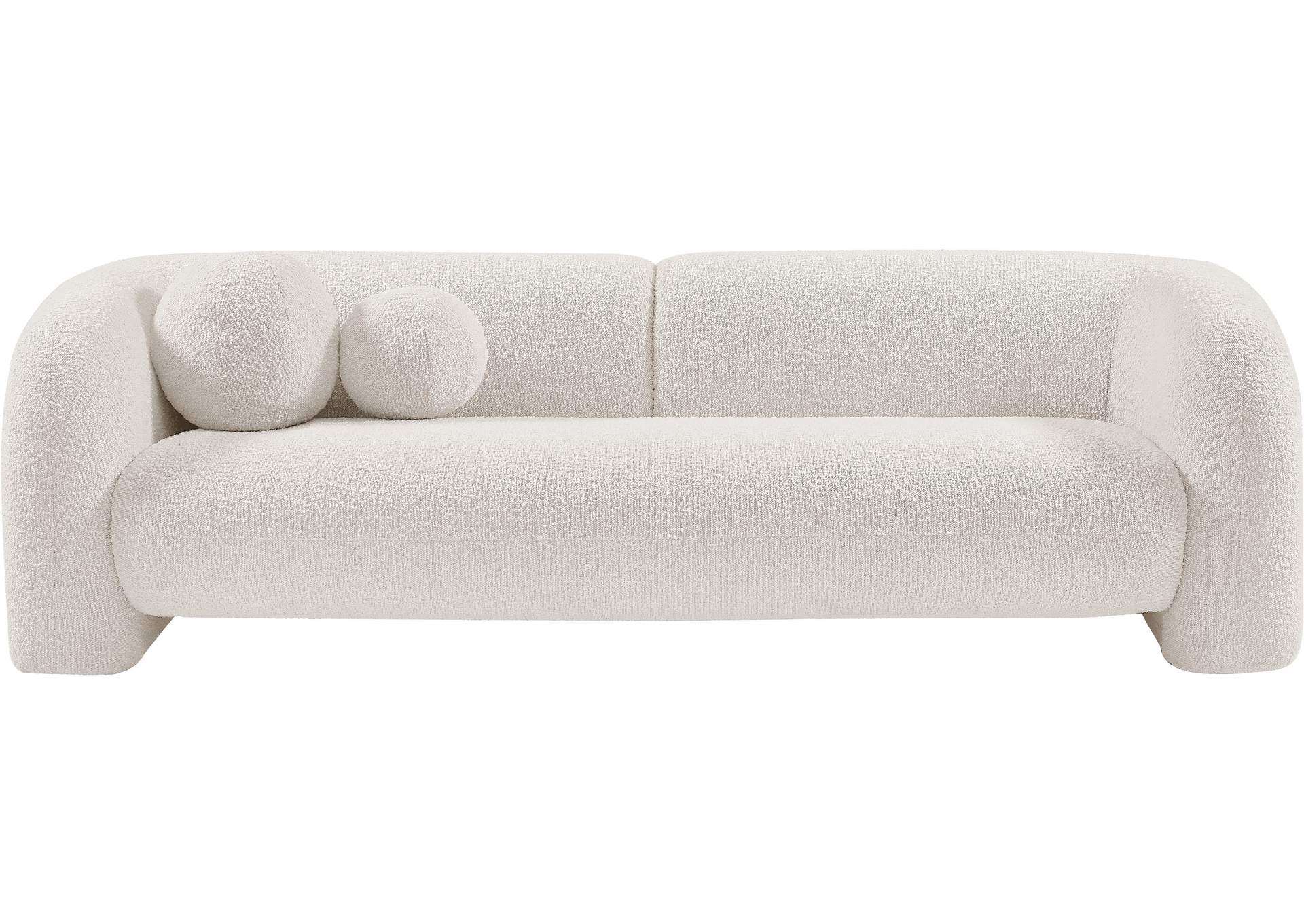 Emory Cream Boucle Fabric Sofa,Meridian Furniture