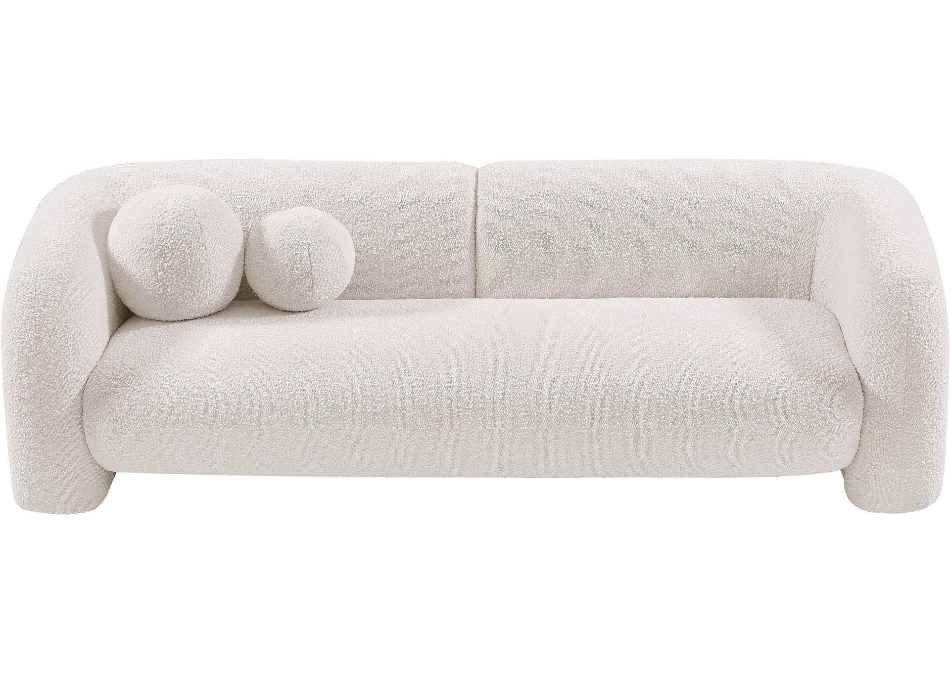 Emory Cream Boucle Fabric Sofa,Meridian Furniture