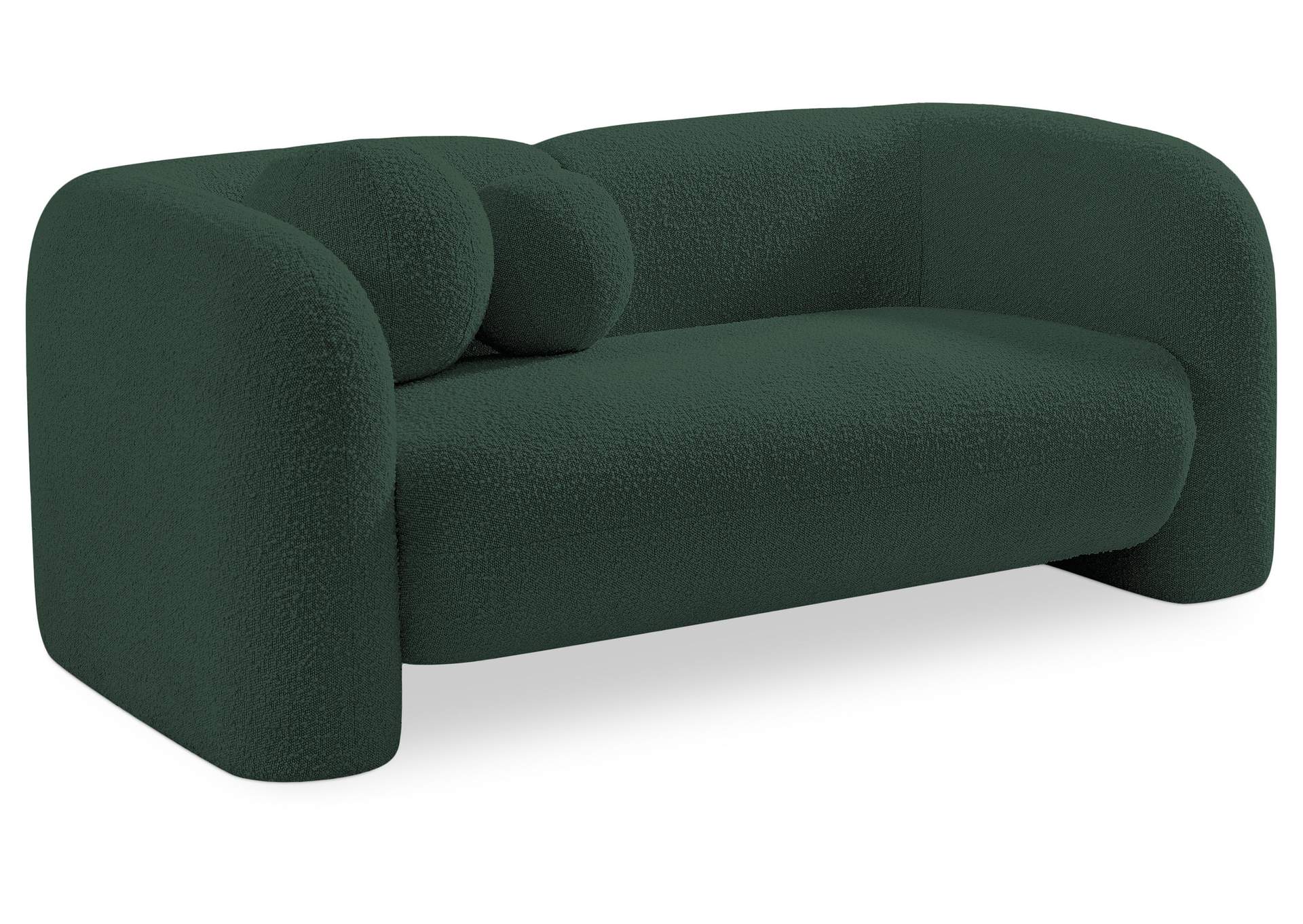 Emory Green Boucle Fabric Loveseat,Meridian Furniture