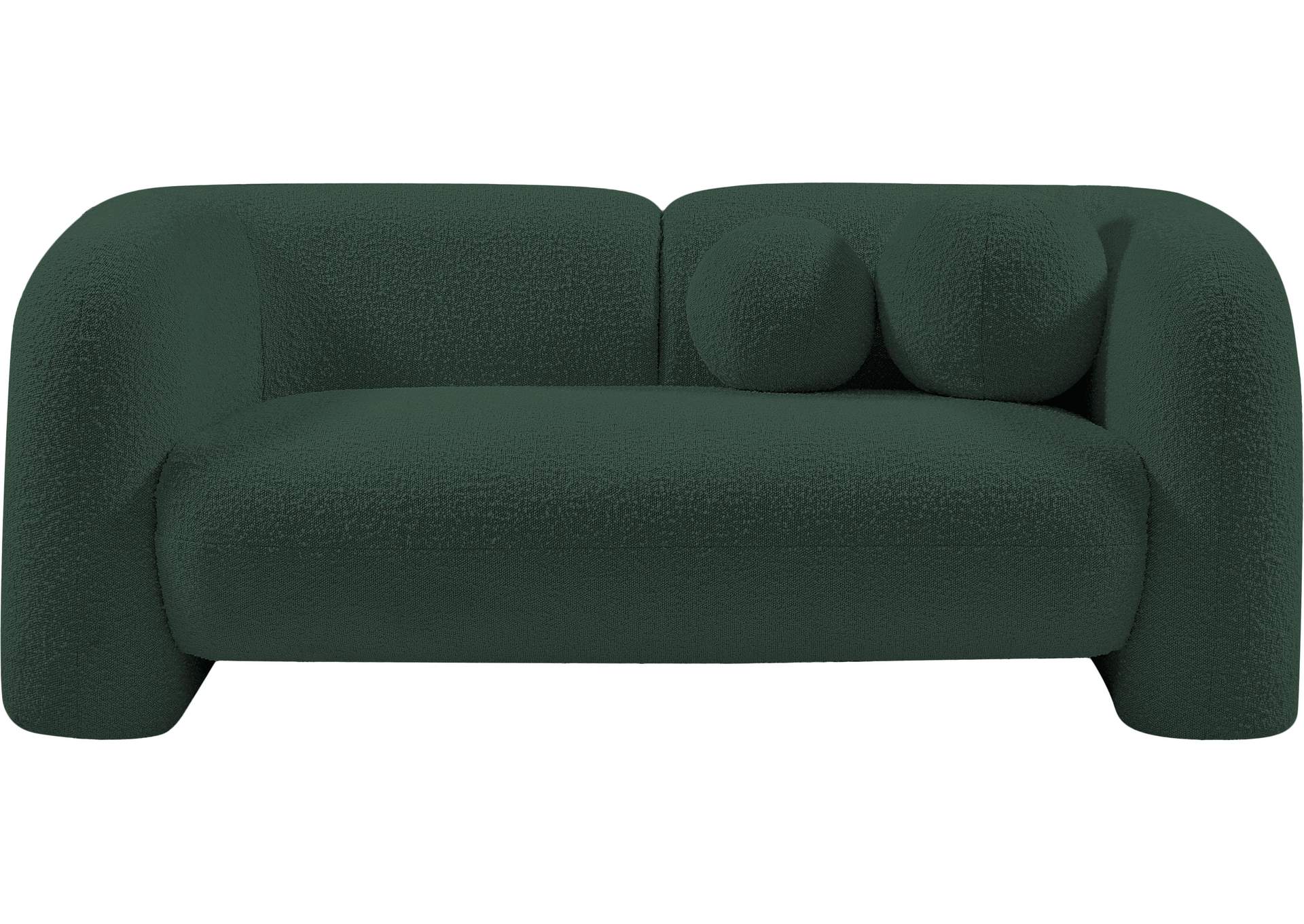 Emory Green Boucle Fabric Loveseat,Meridian Furniture