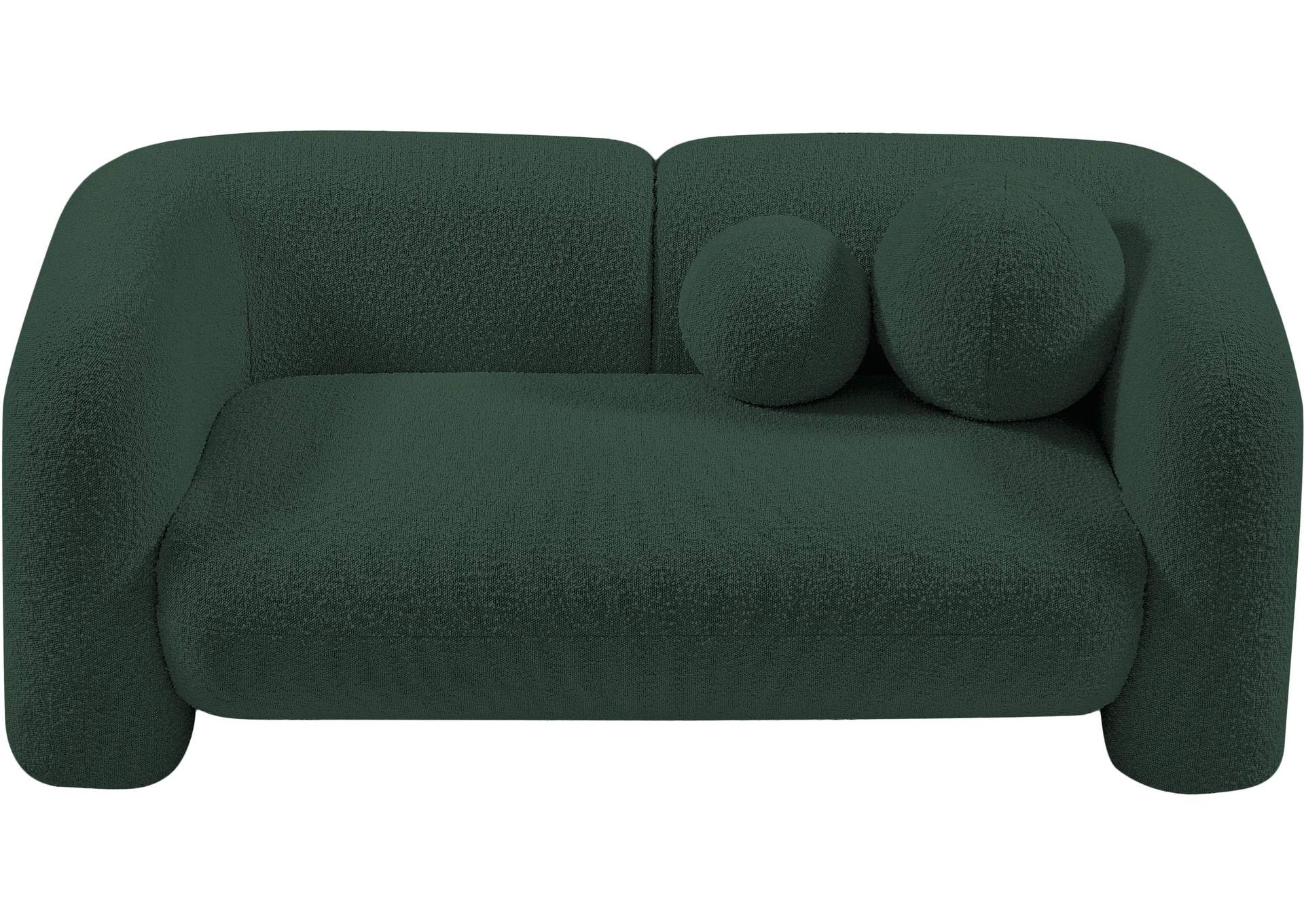 Emory Green Boucle Fabric Loveseat,Meridian Furniture