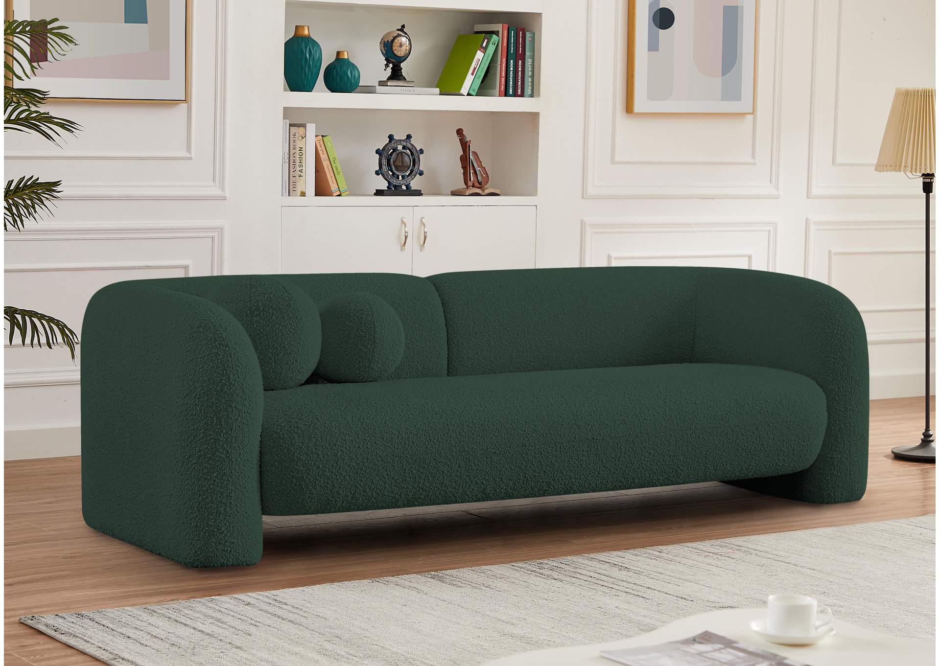 Emory Green Boucle Fabric Sofa,Meridian Furniture