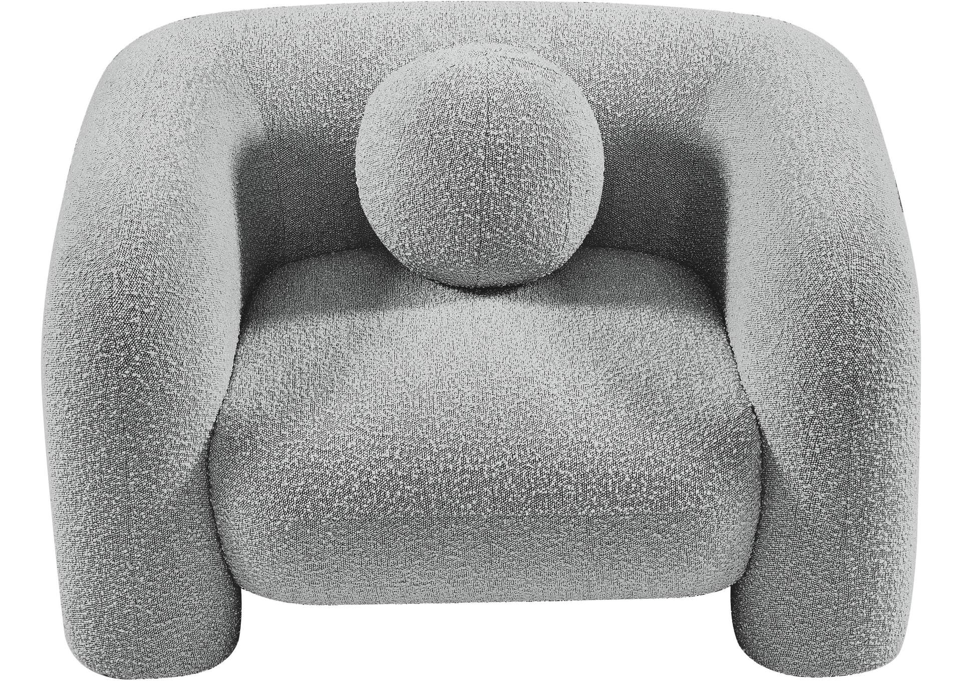 Emory Grey Boucle Fabric Chair,Meridian Furniture