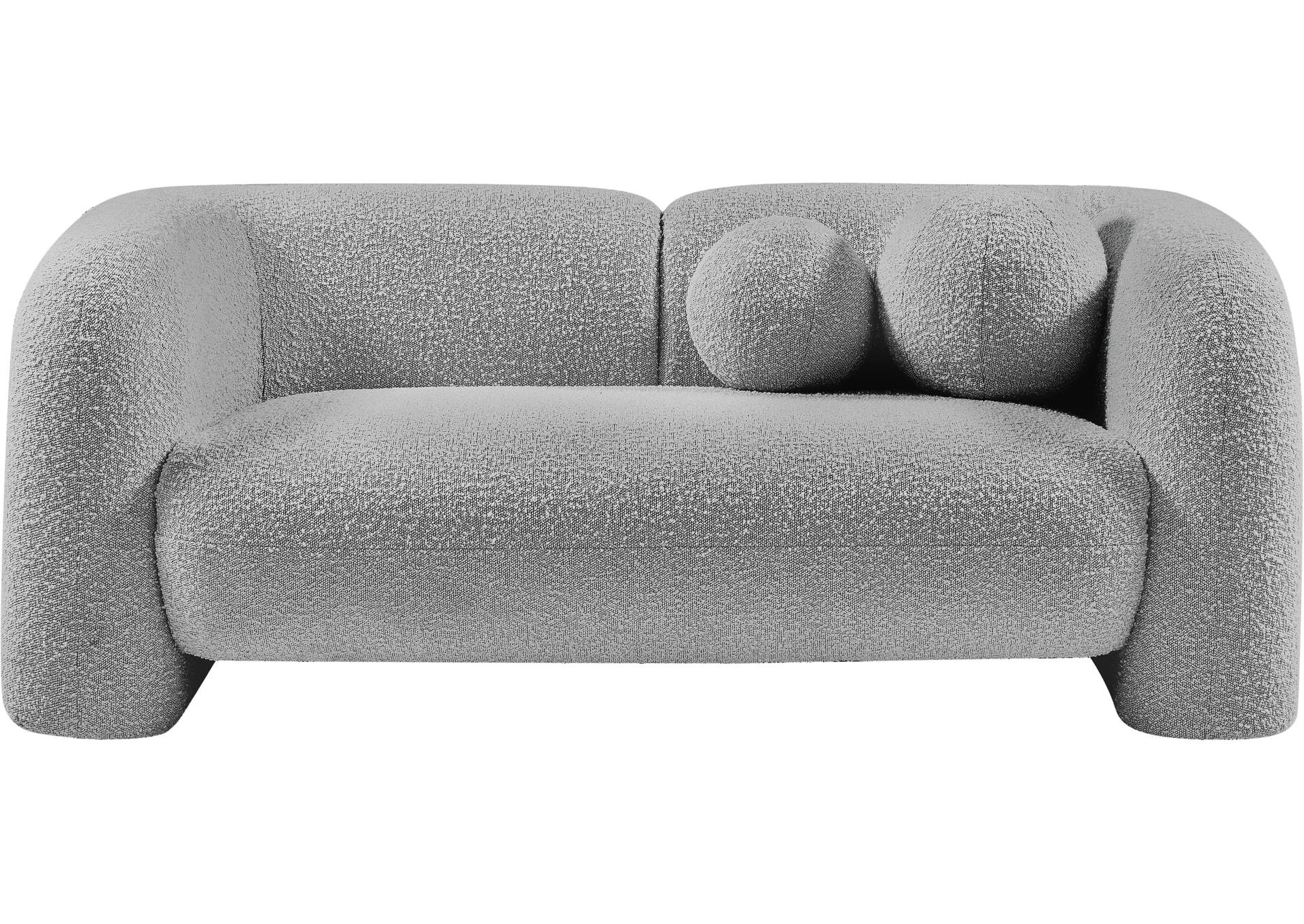 Emory Grey Boucle Fabric Loveseat,Meridian Furniture