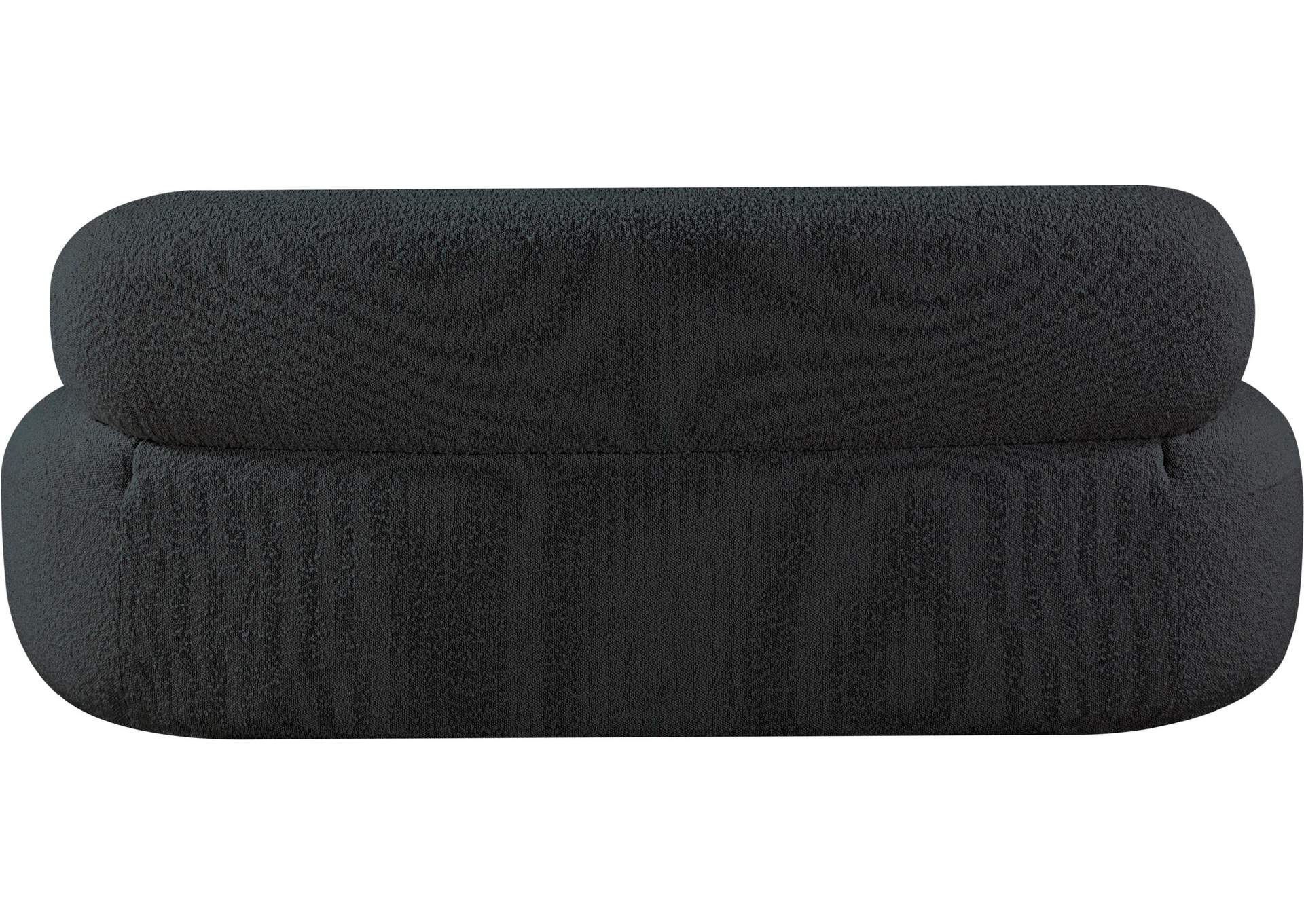 Venti Black Boucle Fabric Loveseat,Meridian Furniture