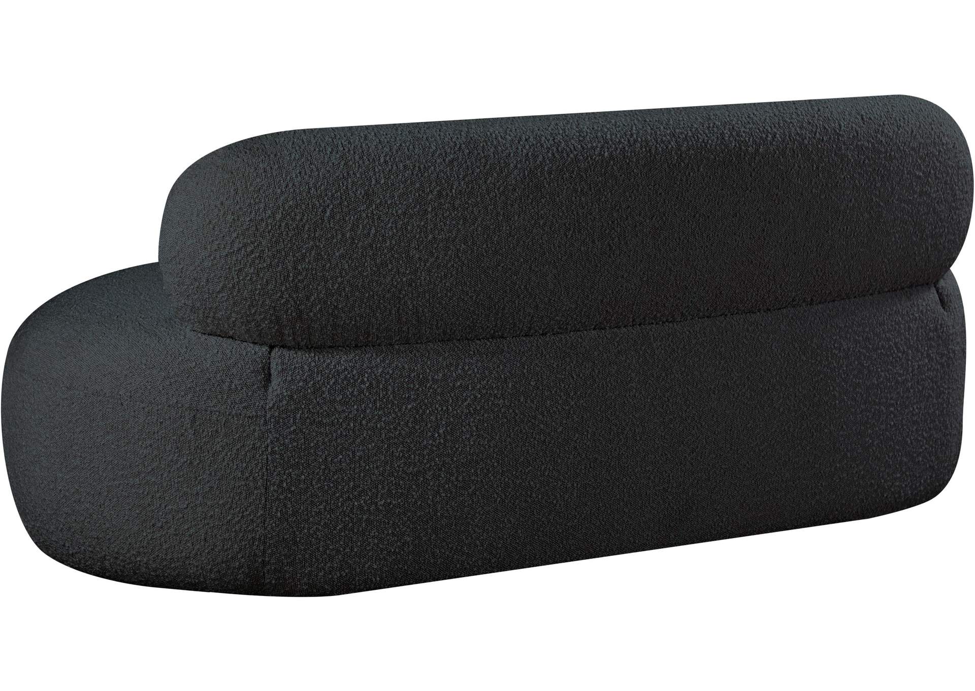 Venti Black Boucle Fabric Loveseat,Meridian Furniture