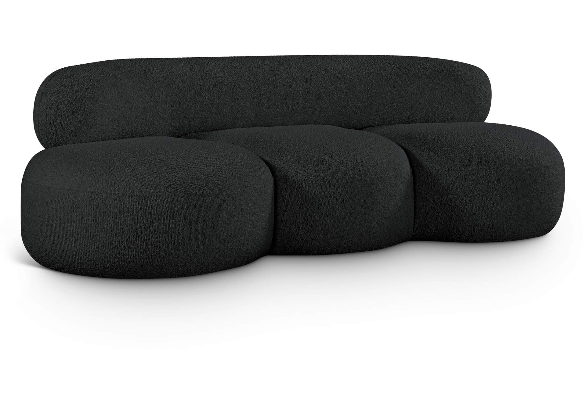 Venti Black Boucle Fabric Sofa,Meridian Furniture