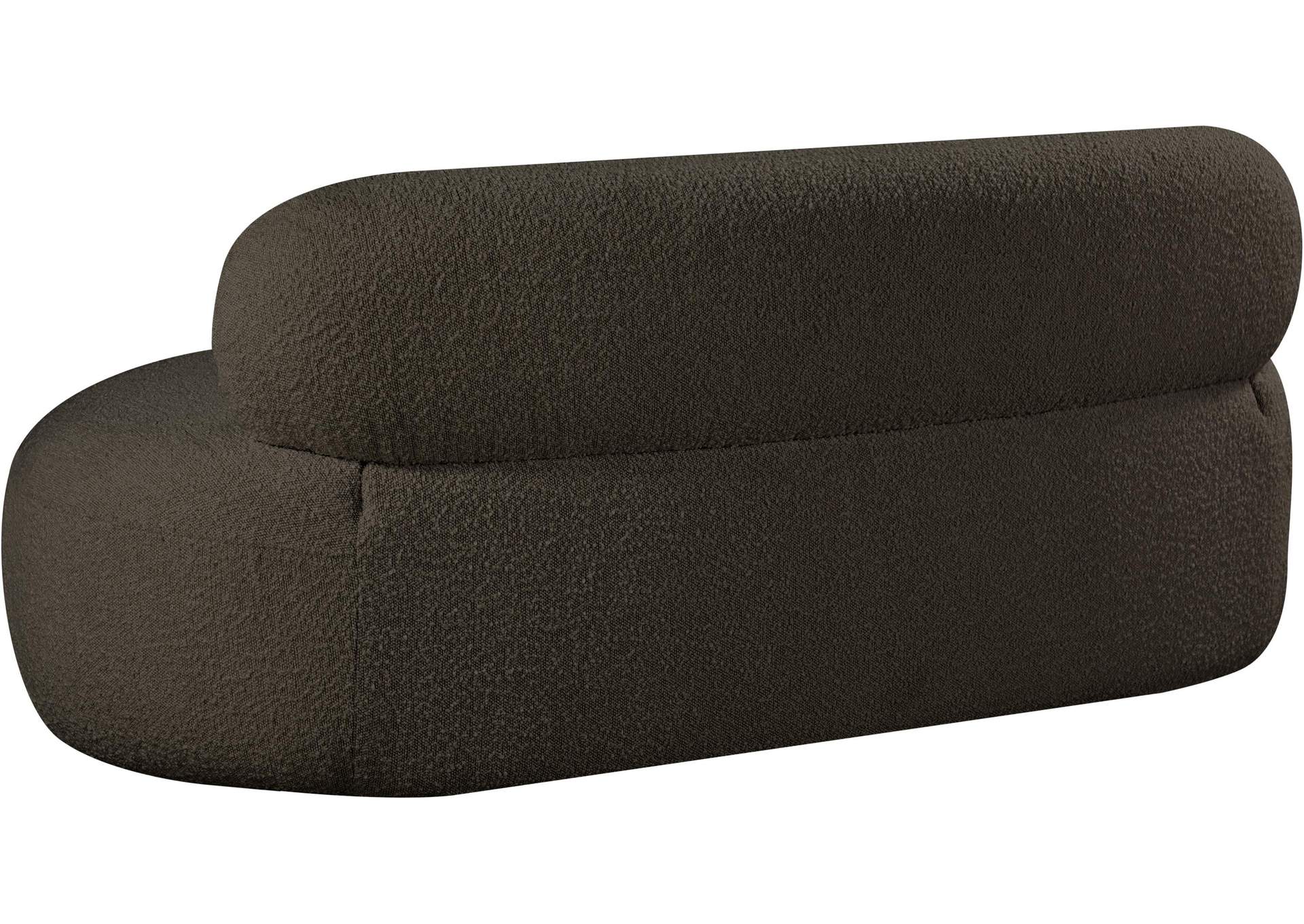 Venti Brown Boucle Fabric Loveseat,Meridian Furniture