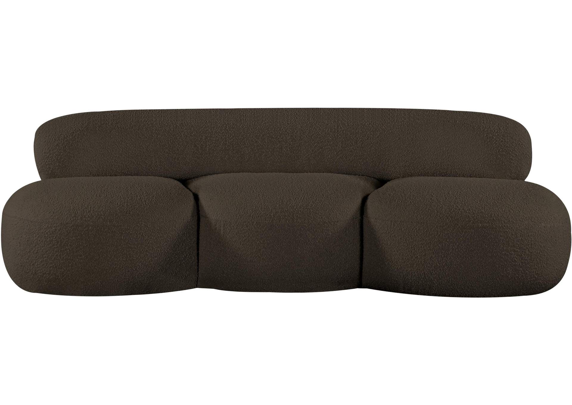 Venti Brown Boucle Fabric Loveseat,Meridian Furniture