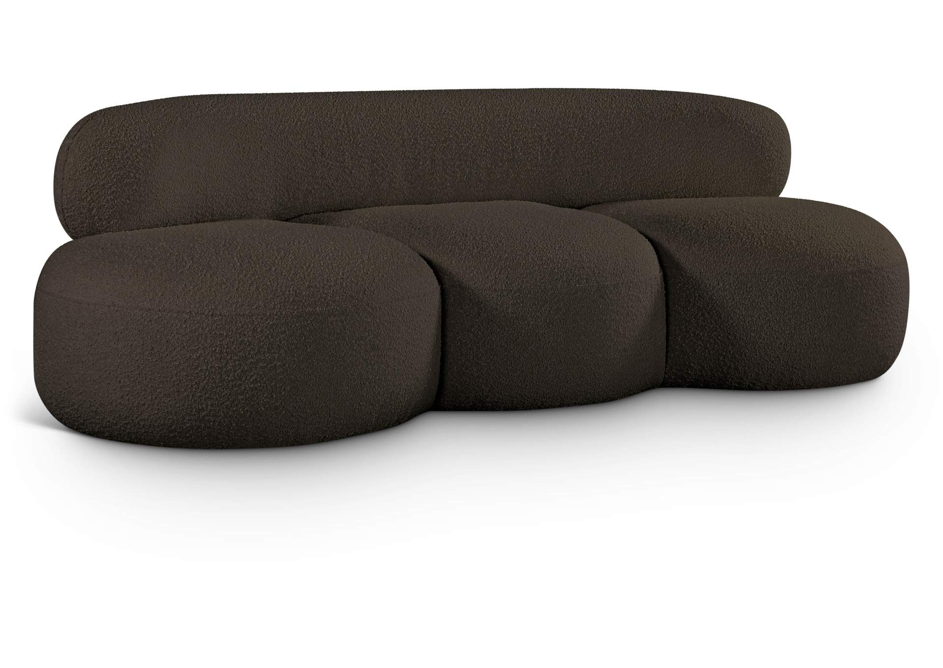 Venti Brown Boucle Fabric Sofa,Meridian Furniture