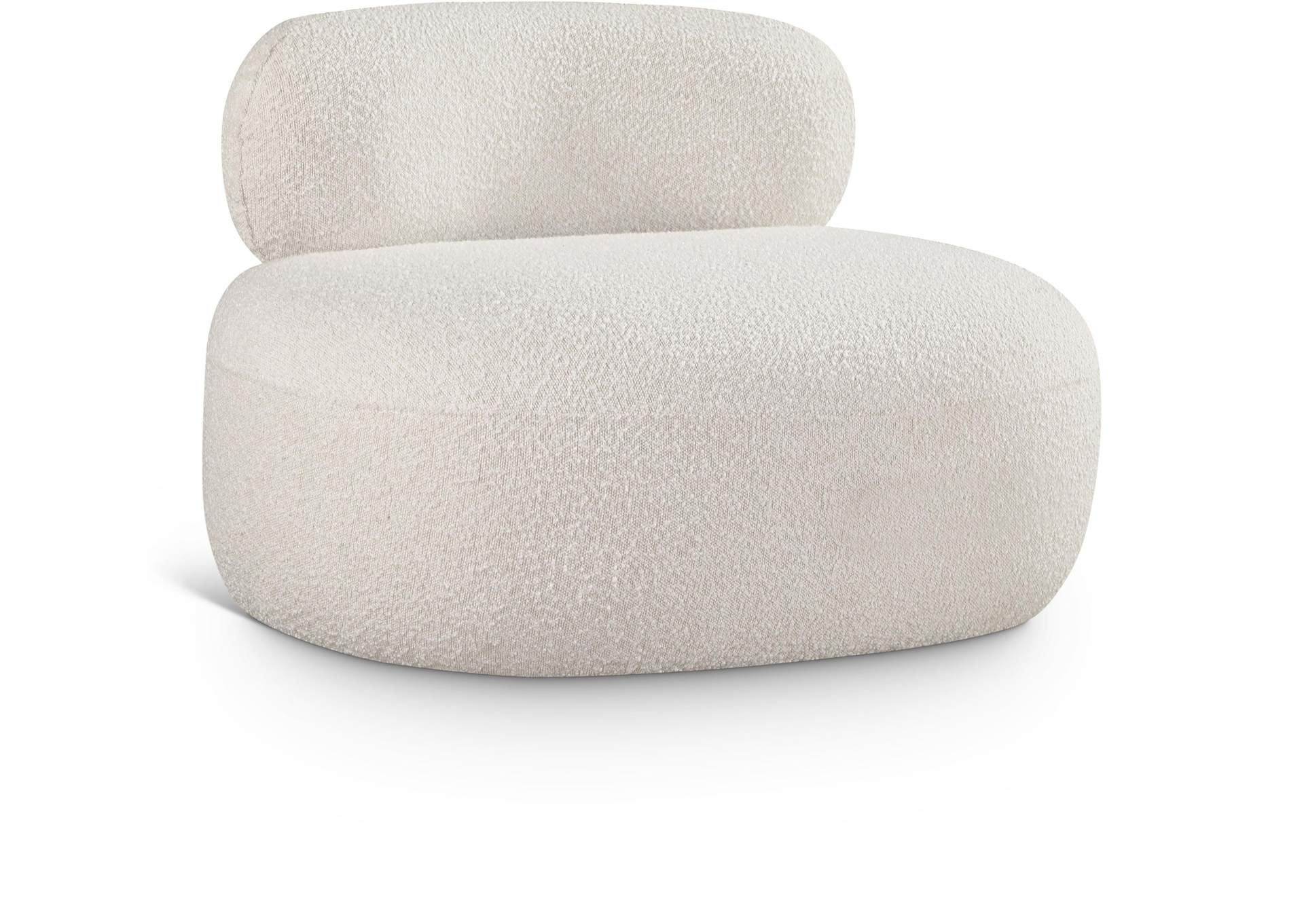 Venti Cream Boucle Fabric Chair,Meridian Furniture