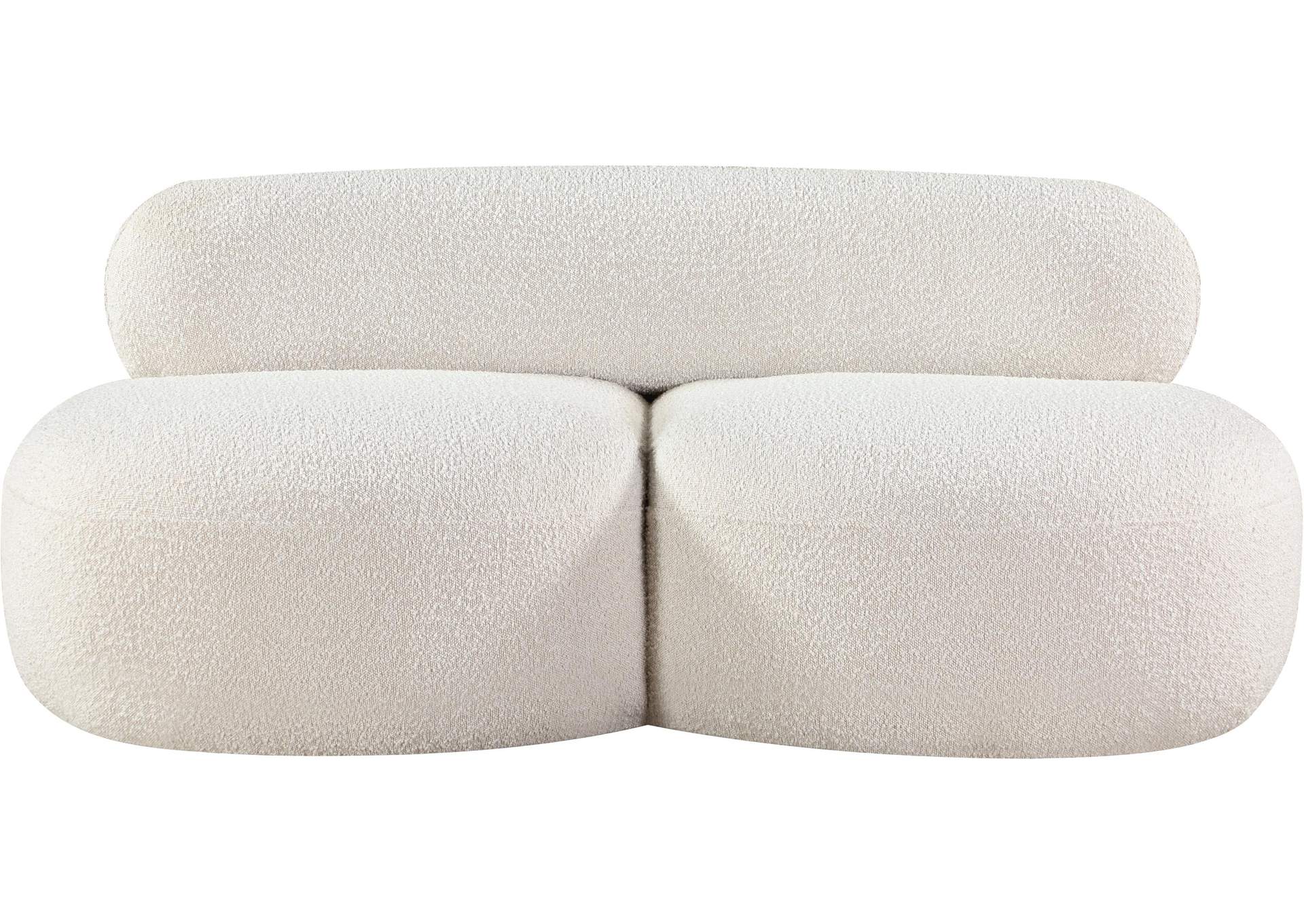 Venti Cream Boucle Fabric Loveseat,Meridian Furniture