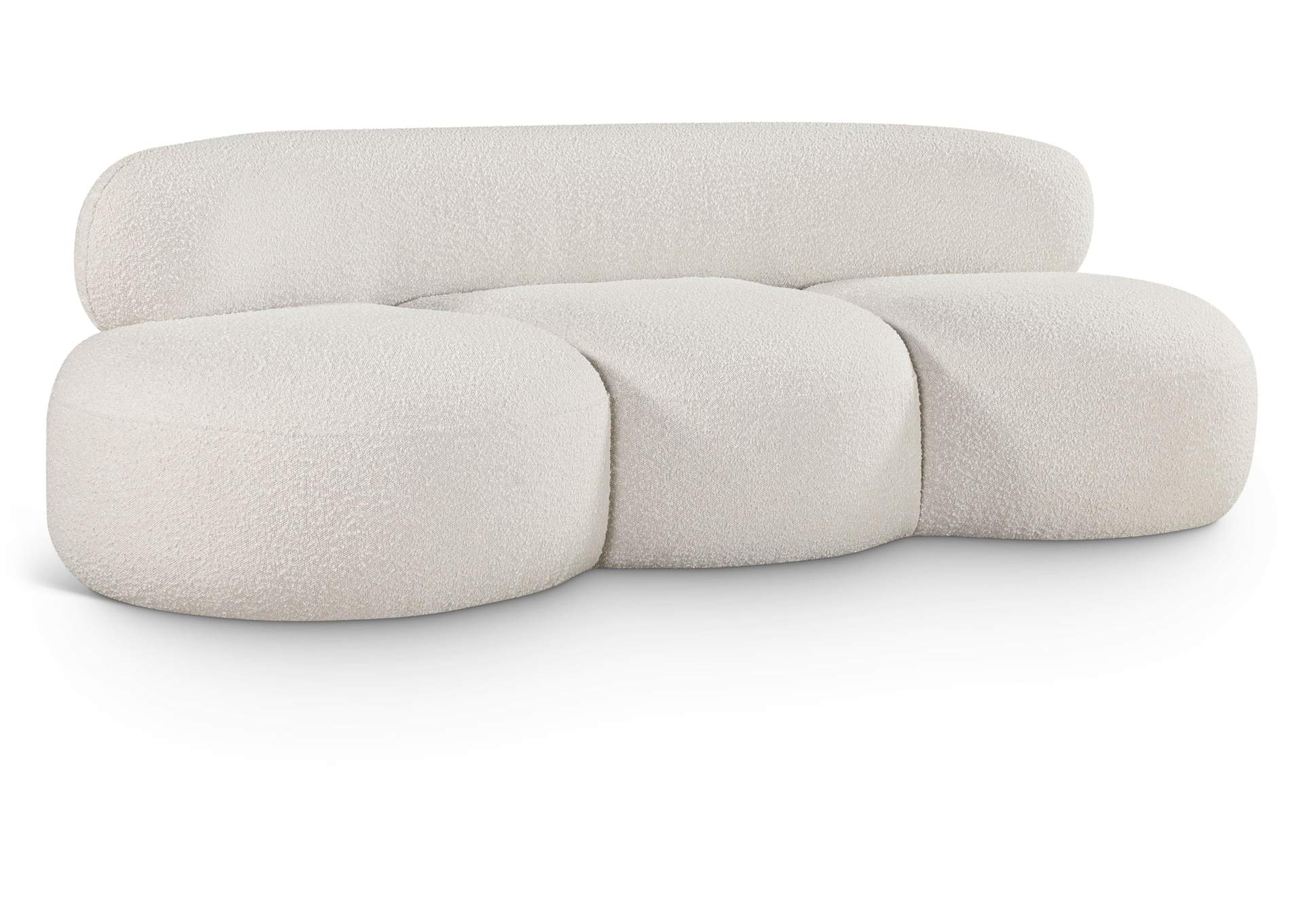 Venti Cream Boucle Fabric Sofa,Meridian Furniture