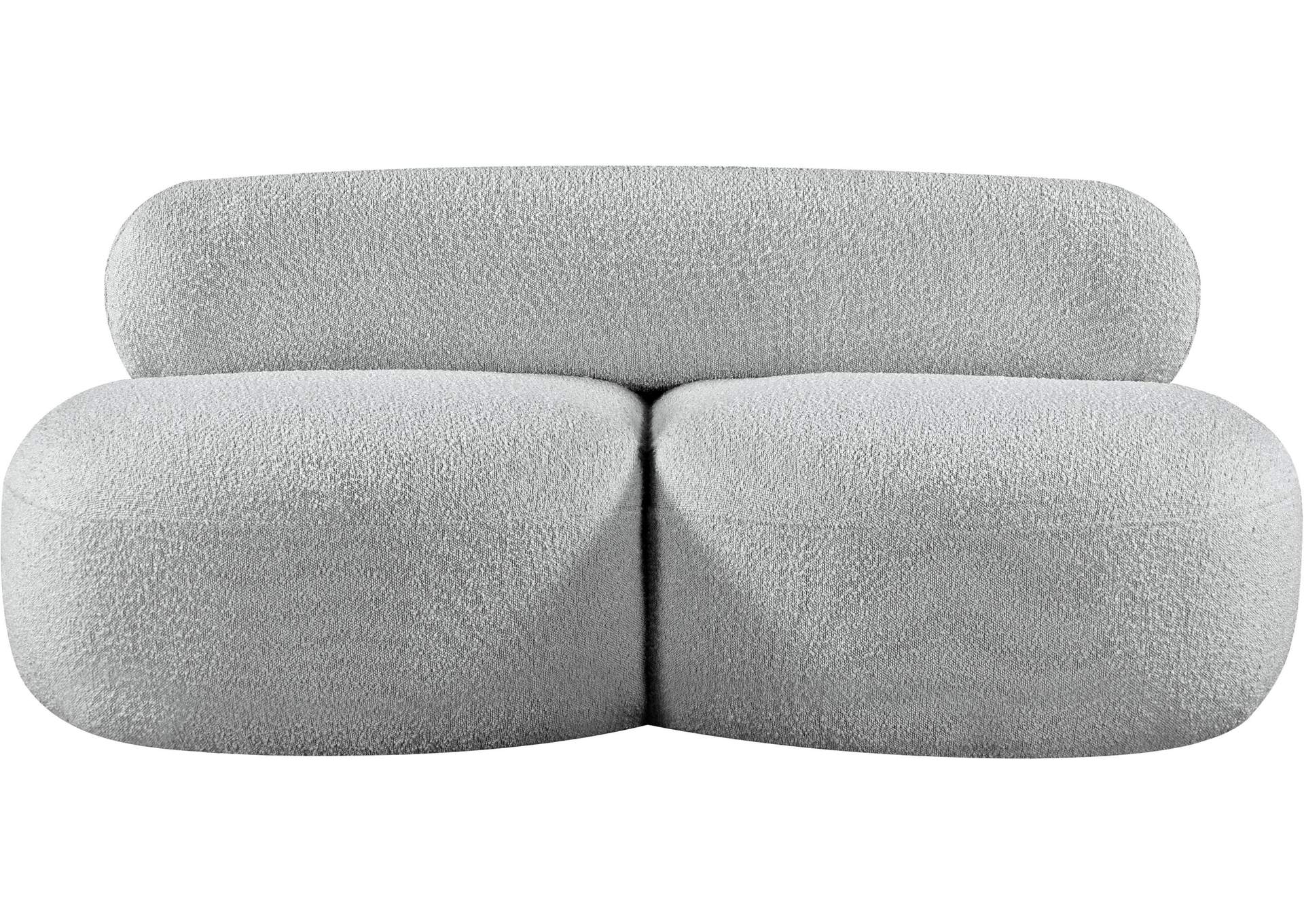 Venti Grey Boucle Fabric Loveseat,Meridian Furniture