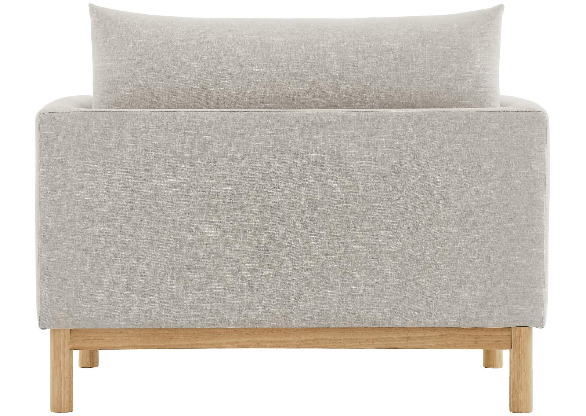 Langham Beige Linen Textured Fabric Chair,Meridian Furniture