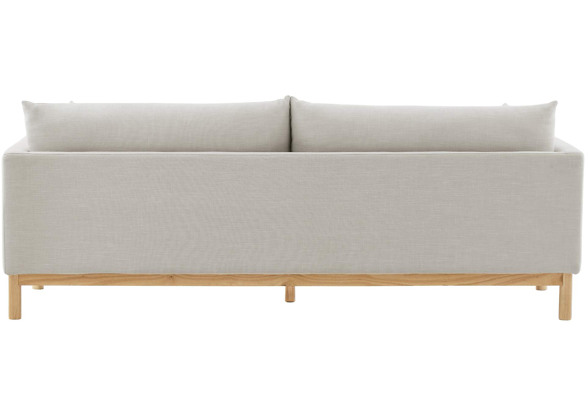 Langham Beige Linen Textured Fabric Sofa,Meridian Furniture