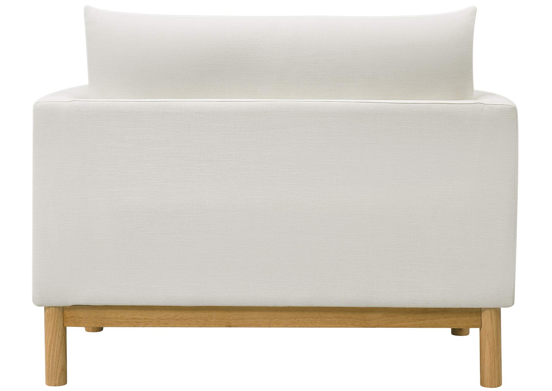 Langham Cream Linen Textured Fabric Chair,Meridian Furniture