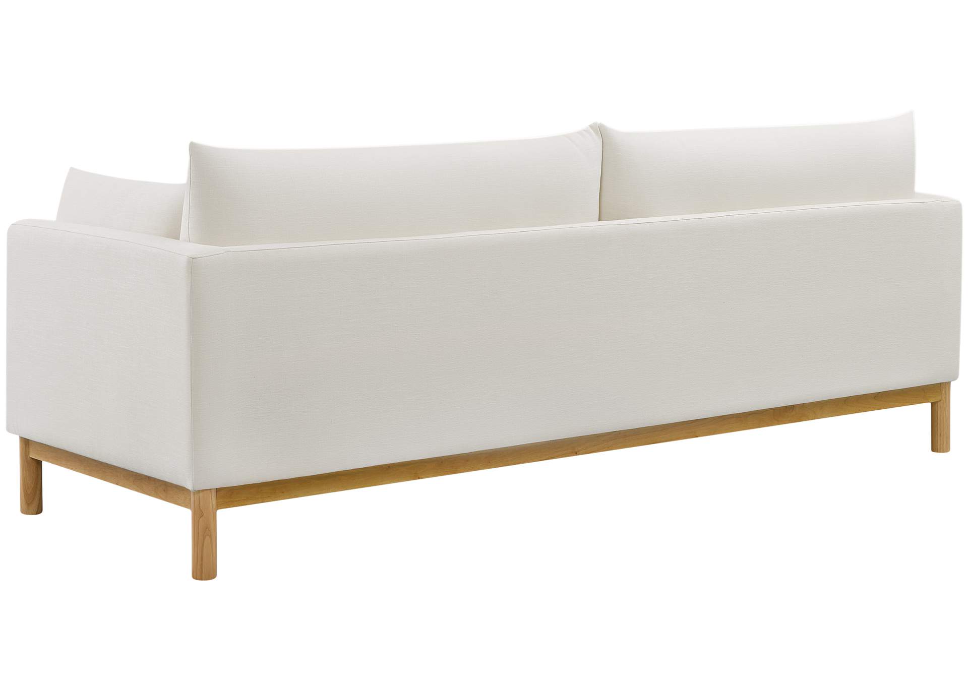 Langham Cream Linen Textured Fabric Sofa,Meridian Furniture