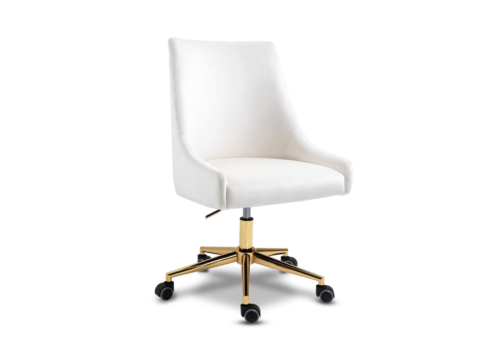 Karina Cream Velvet Office Chair,Meridian Furniture