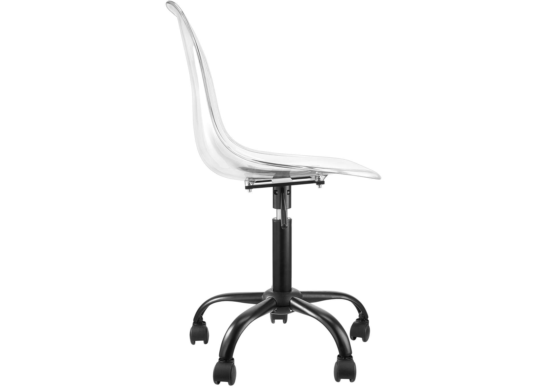 Clarion Matte Black Office Chair,Meridian Furniture