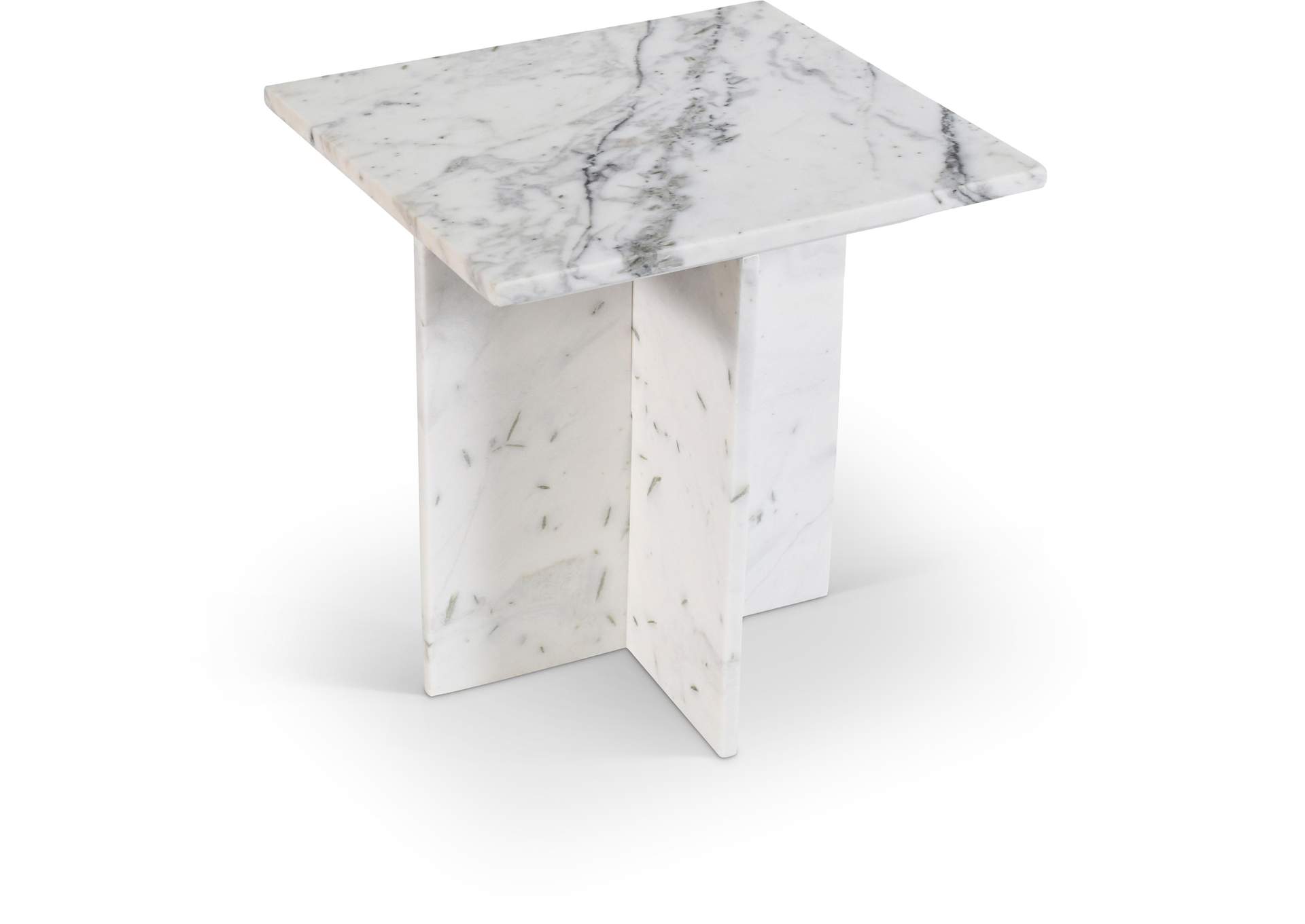 Verona White End Table,Meridian Furniture