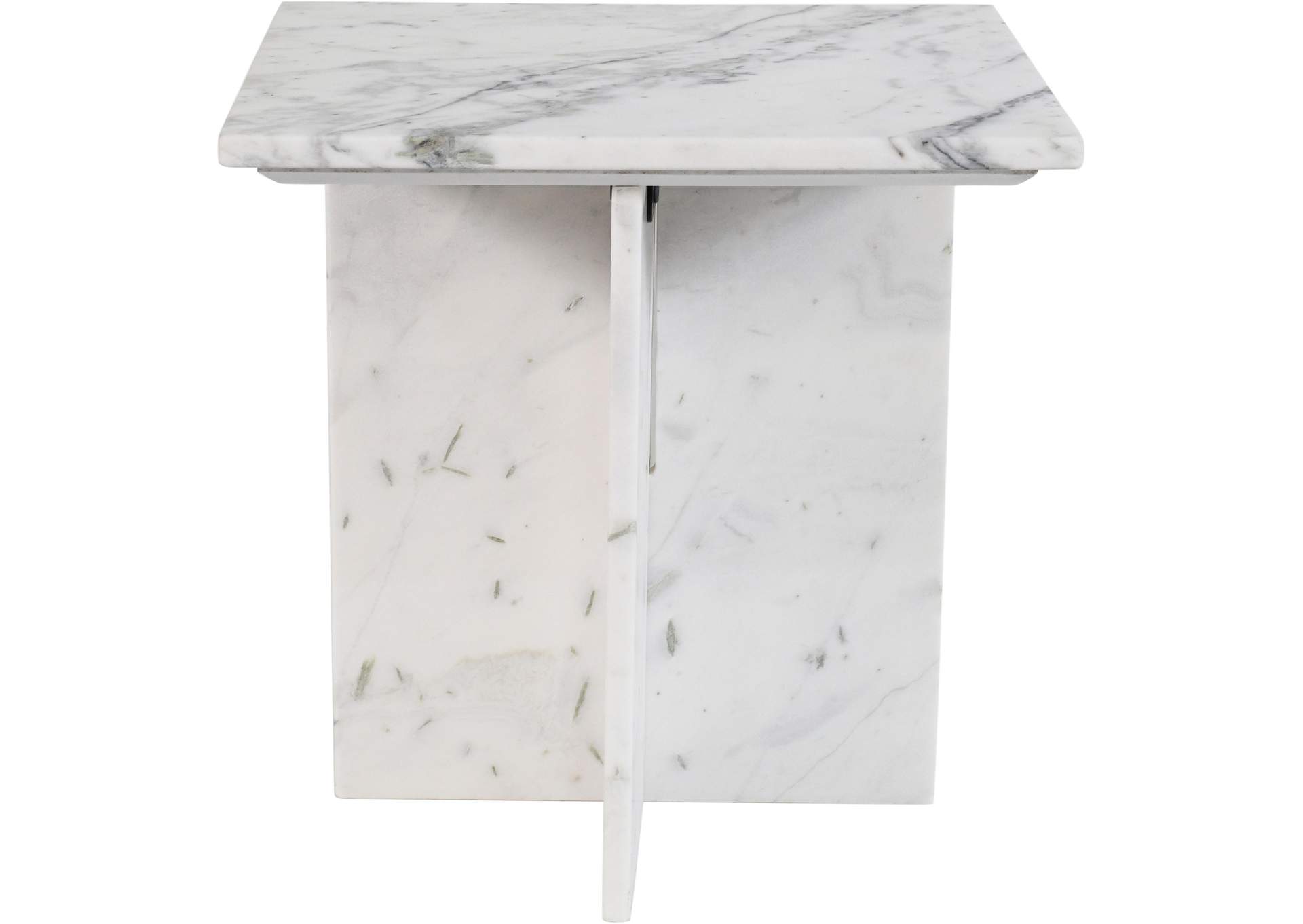 Verona White End Table,Meridian Furniture