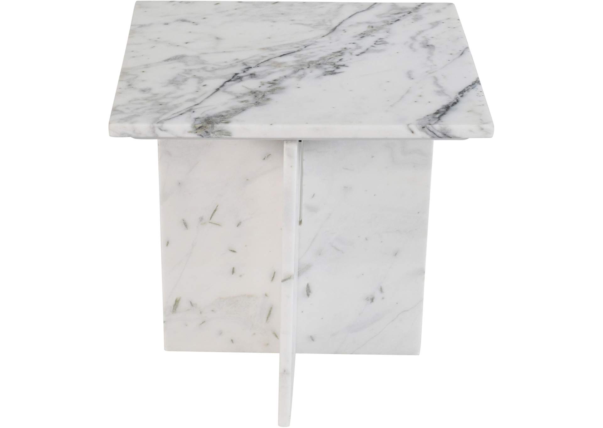 Verona White End Table,Meridian Furniture