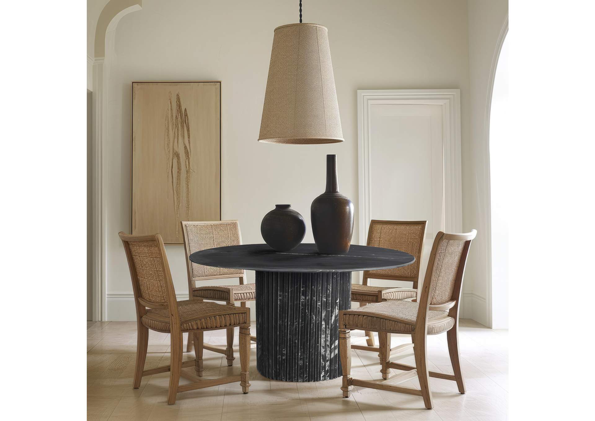 Genoa Black Dining Table,Meridian Furniture