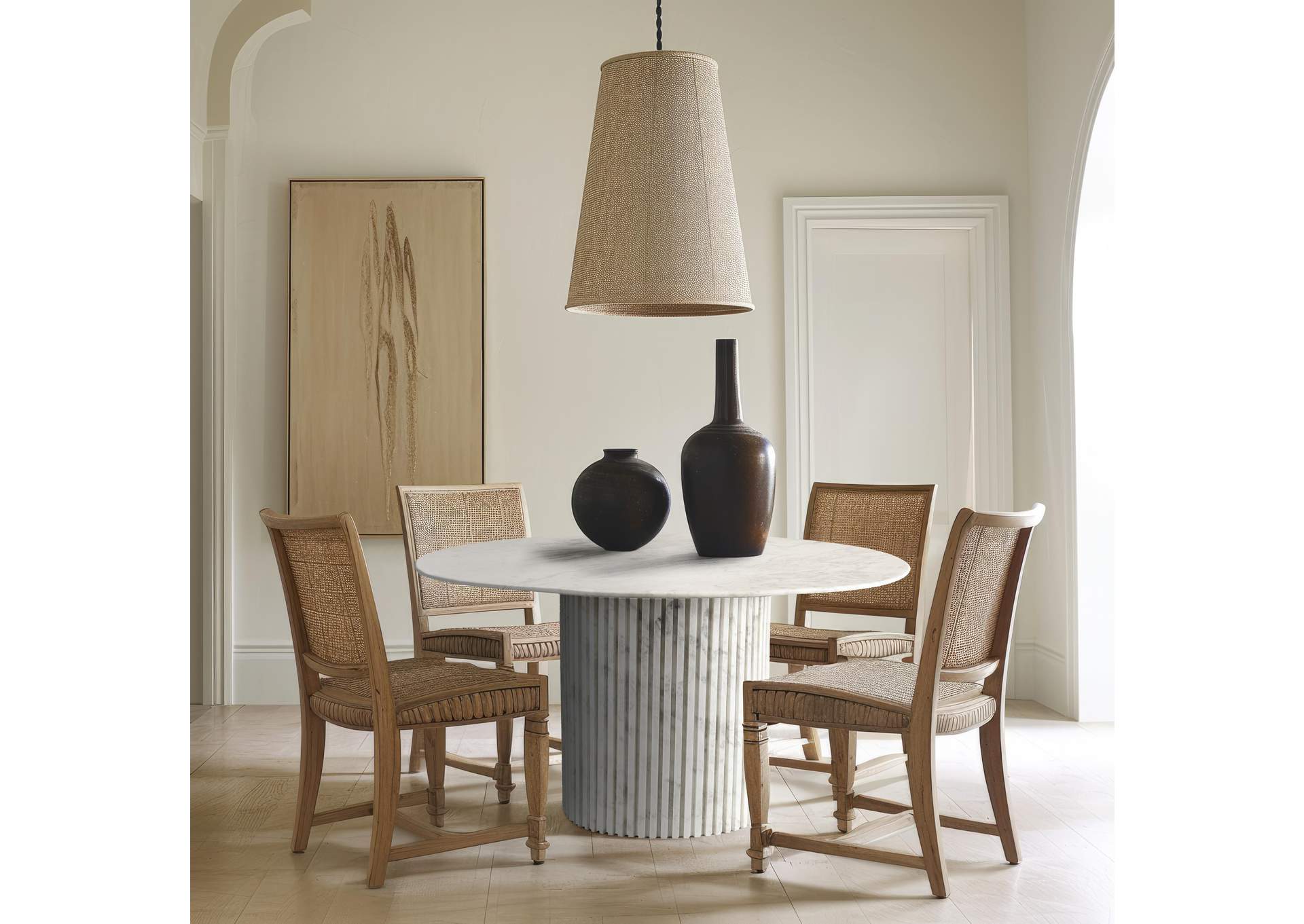 Genoa White Dining Table,Meridian Furniture