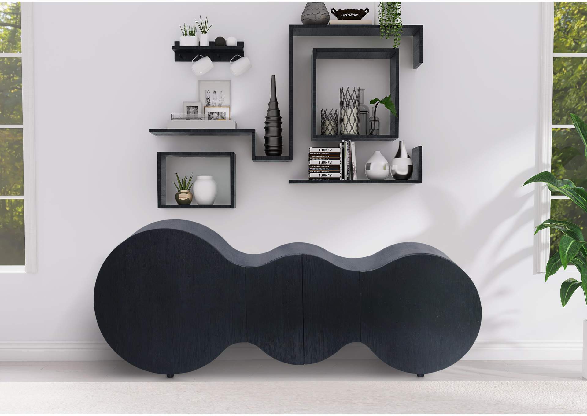 Sono Black Sideboard - Buffet,Meridian Furniture