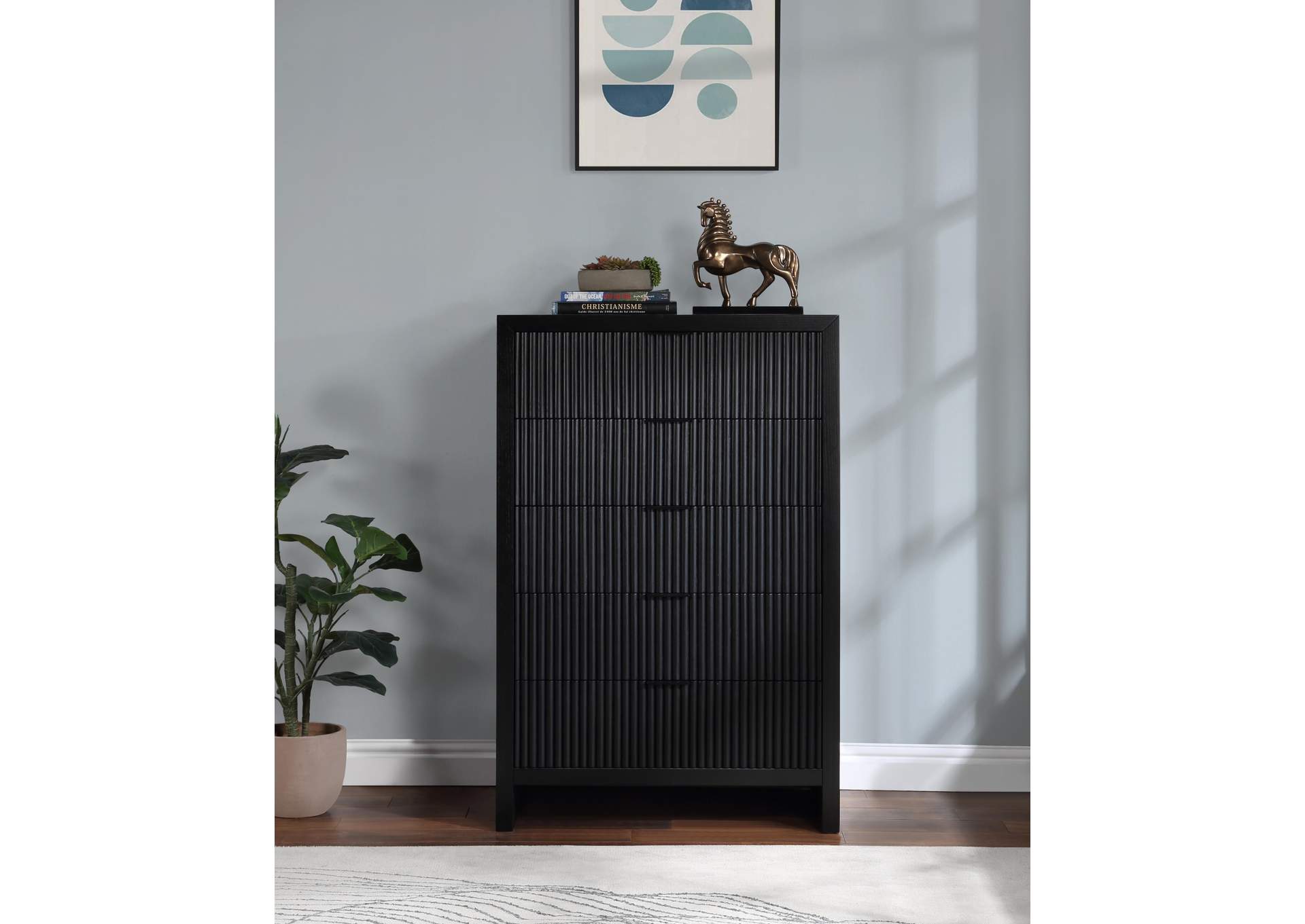 Fairfax Black Chest,Meridian Furniture