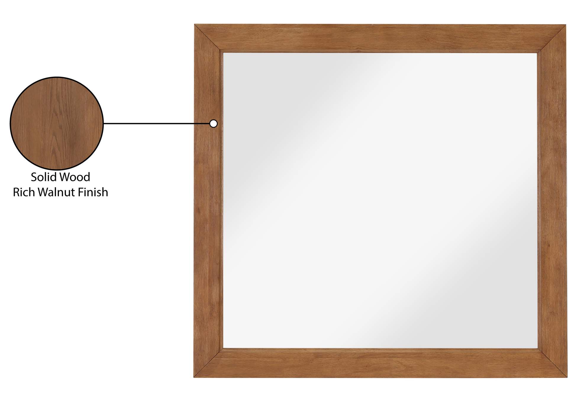 Fairfax Walnut Mirror,Meridian Furniture