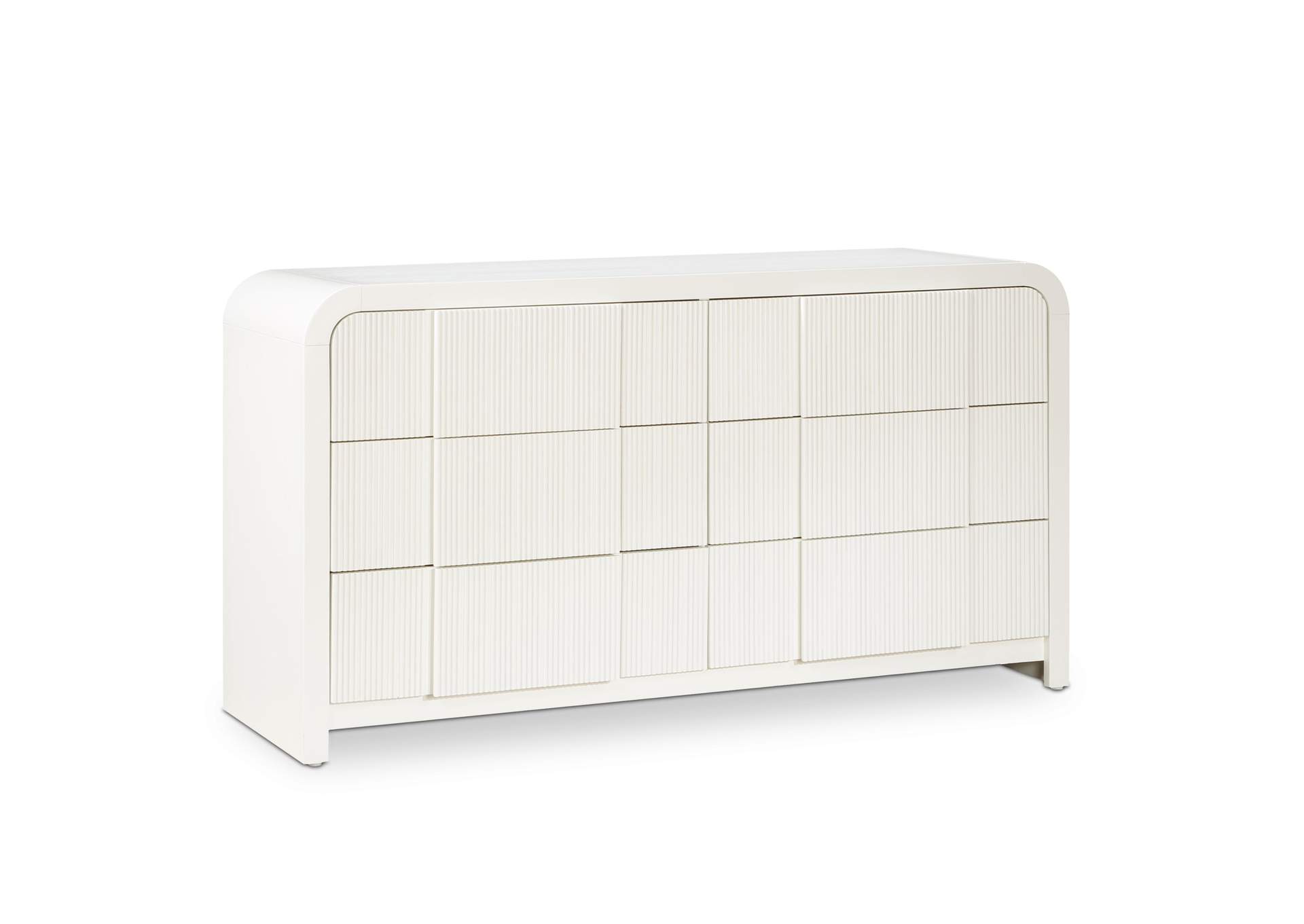 Fluted Cream Dresser,Meridian Furniture