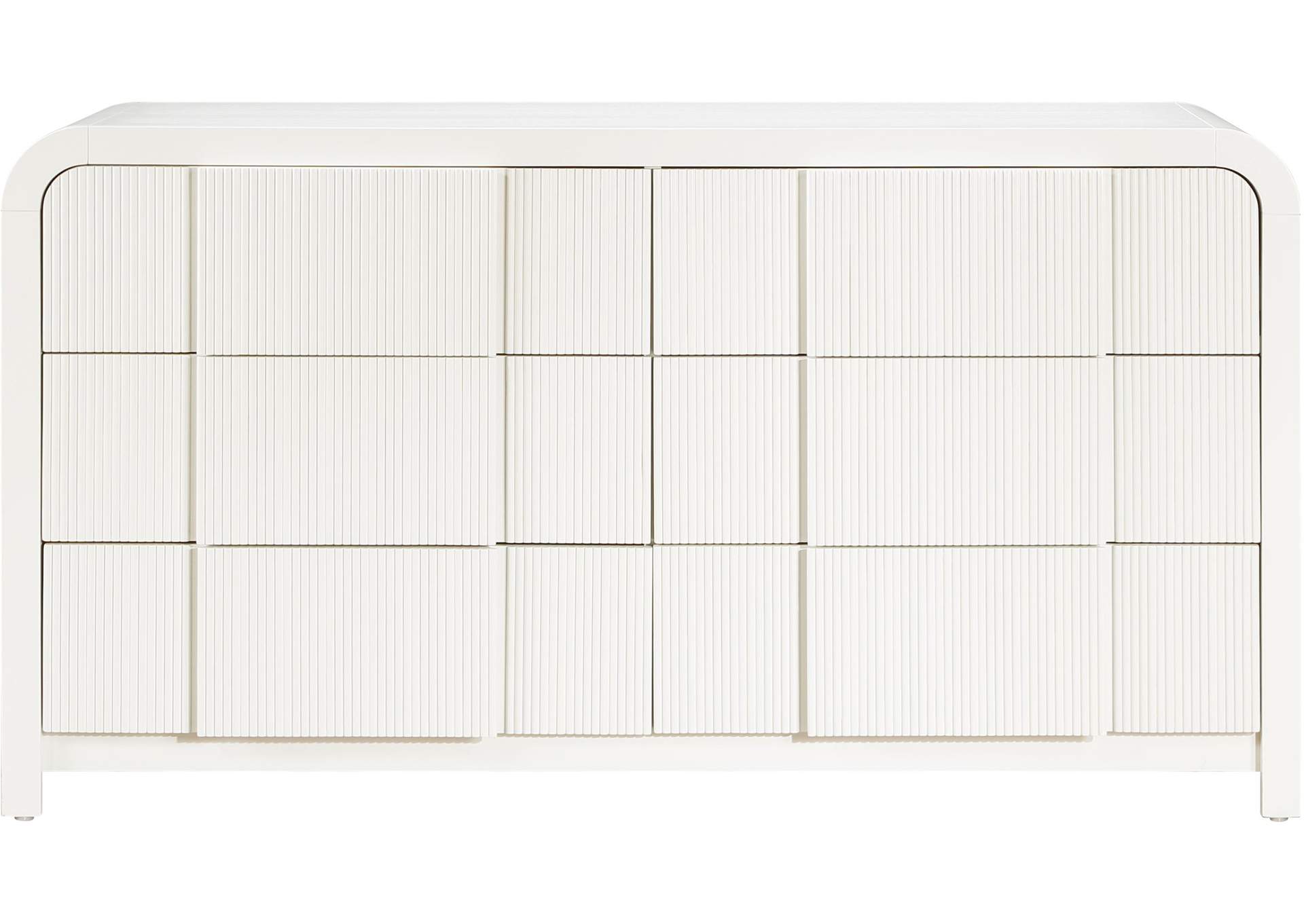 Fluted Cream Dresser,Meridian Furniture