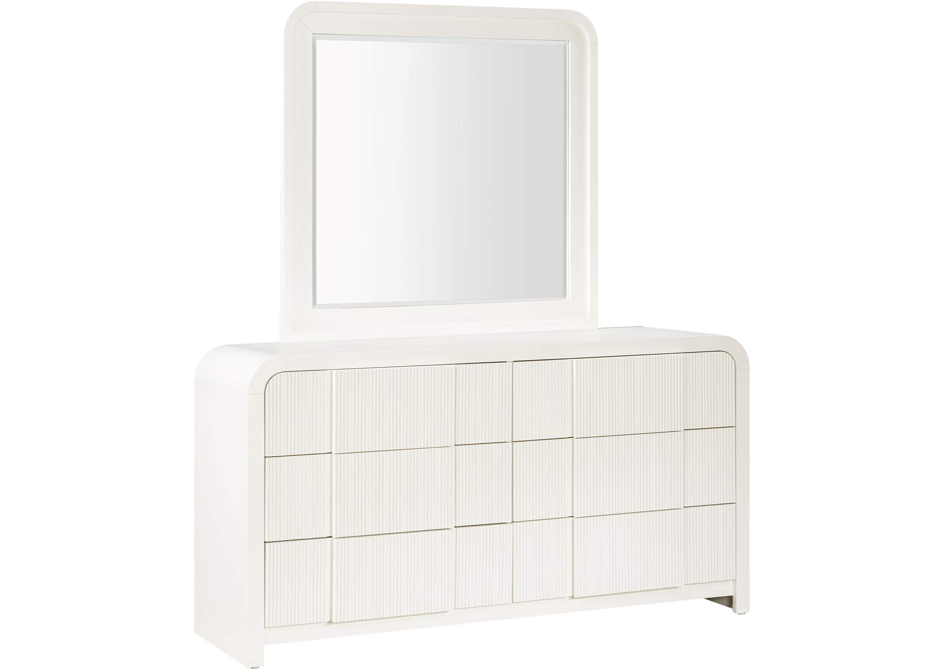 Fluted Cream Dresser,Meridian Furniture