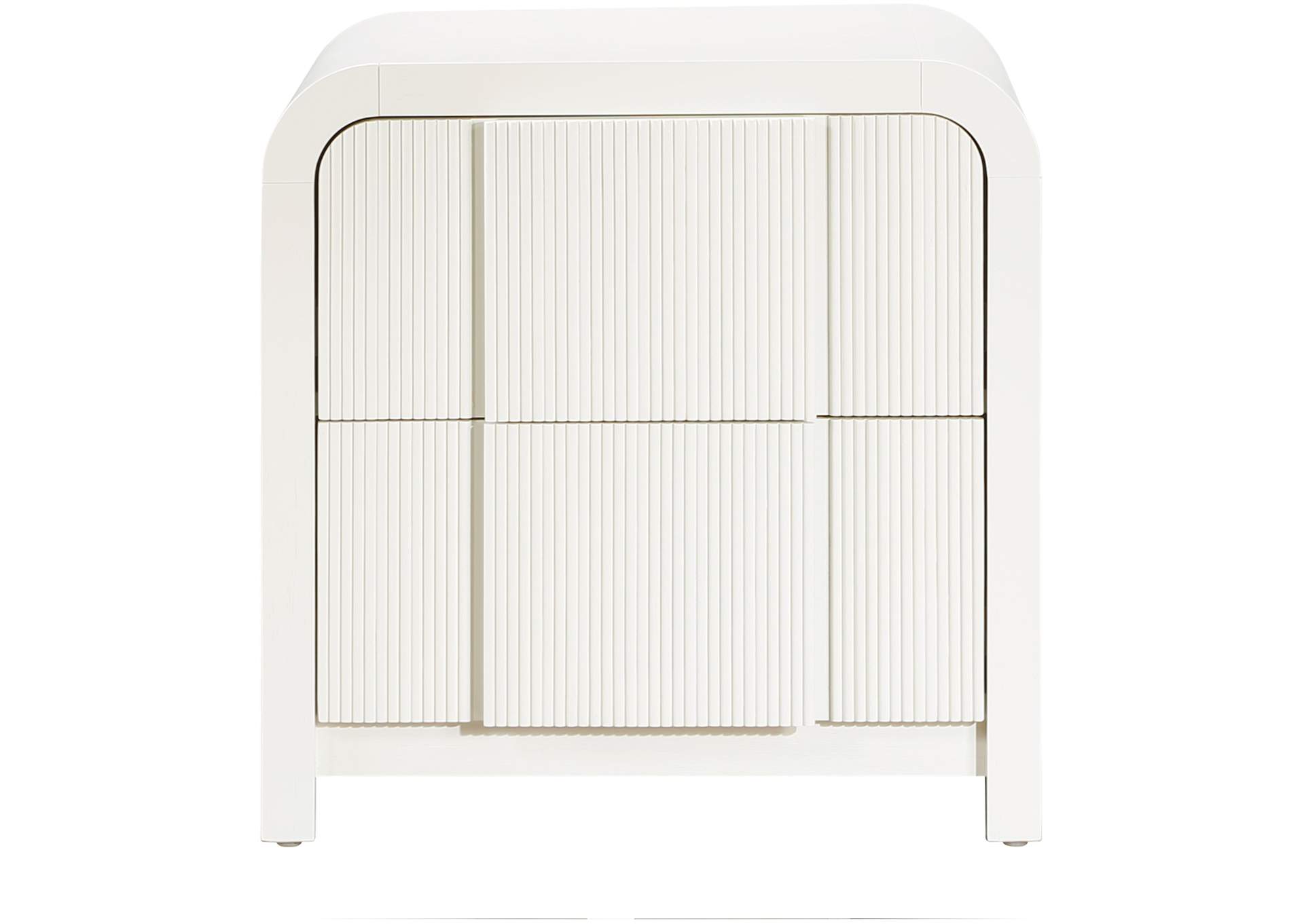 Fluted Cream Night Stand,Meridian Furniture