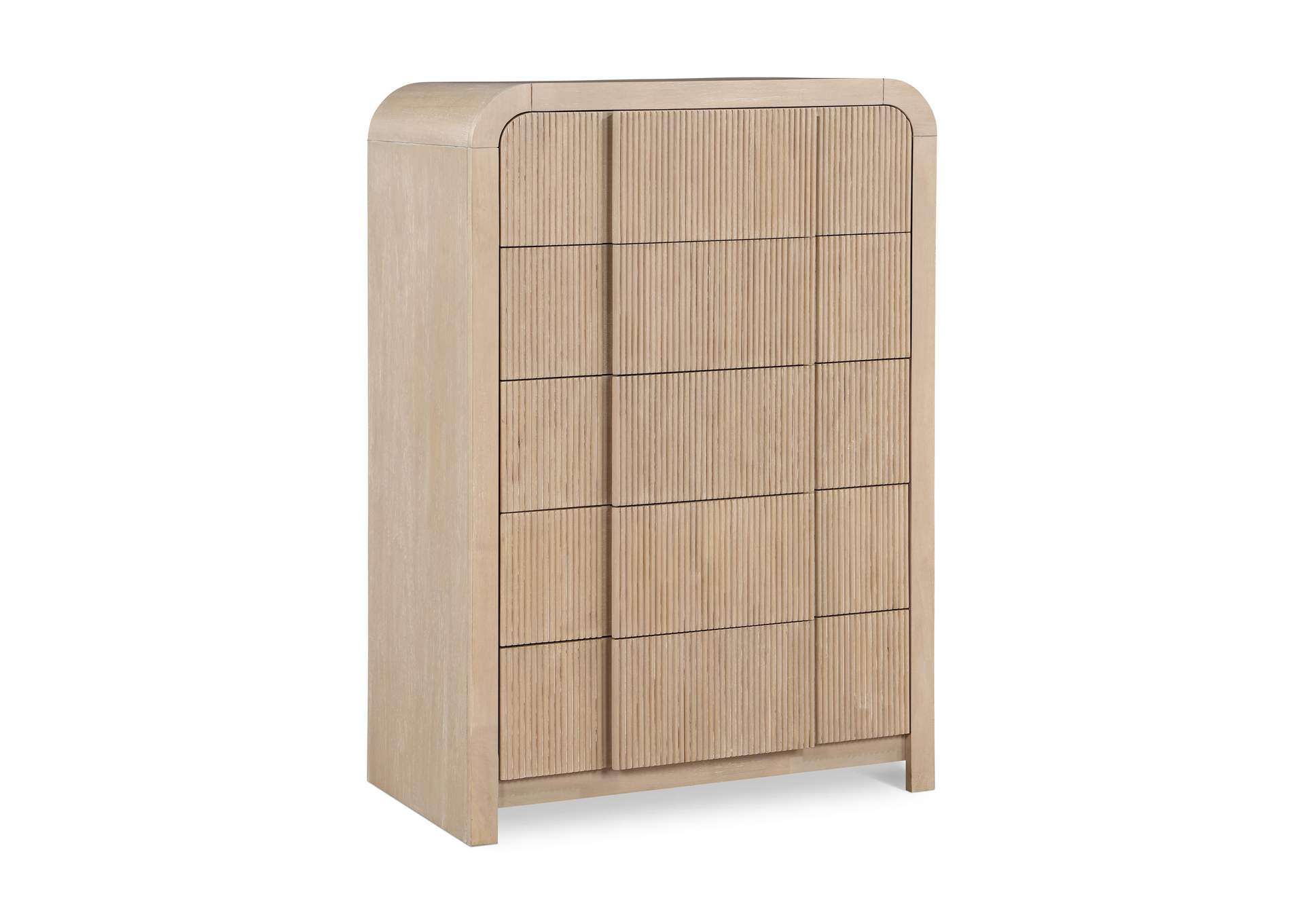 Fluted Natural Chest,Meridian Furniture