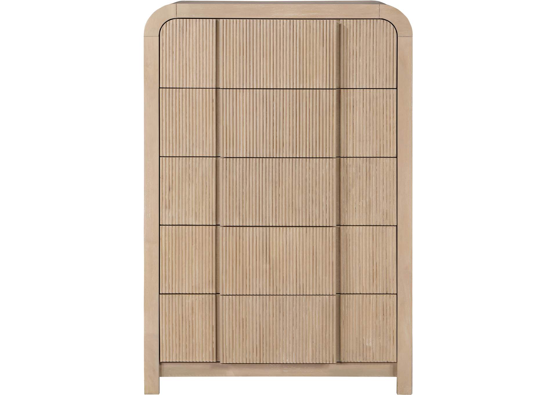 Fluted Natural Chest,Meridian Furniture