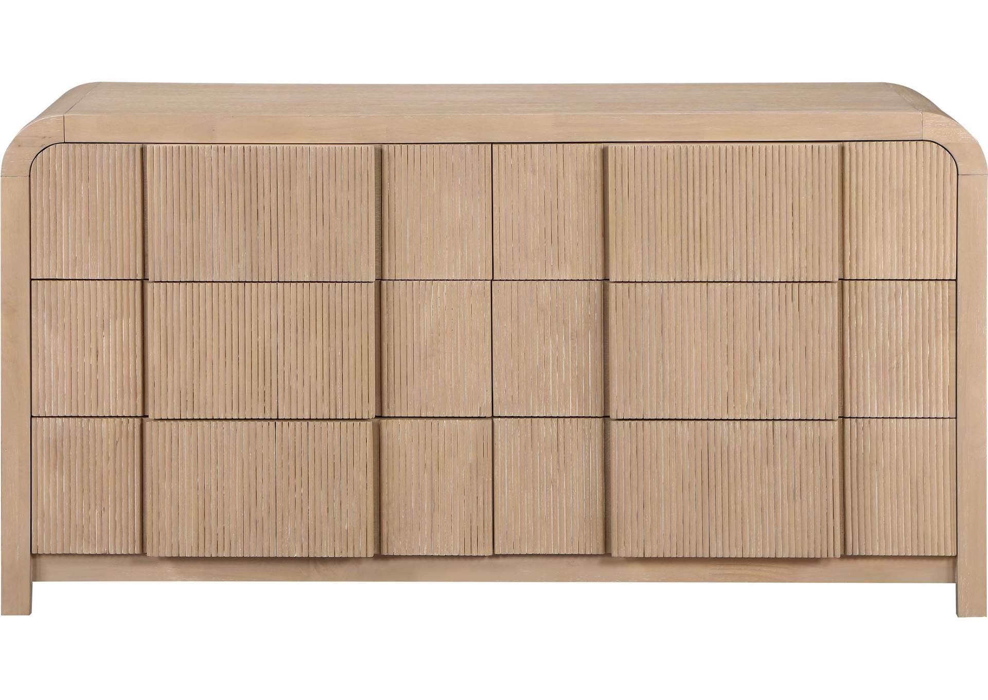 Fluted Natural Dresser,Meridian Furniture