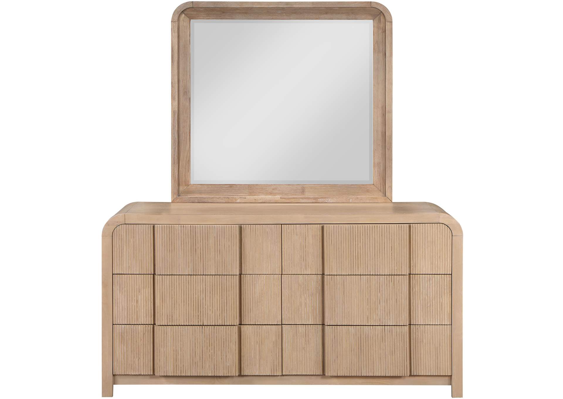 Fluted Natural Dresser,Meridian Furniture