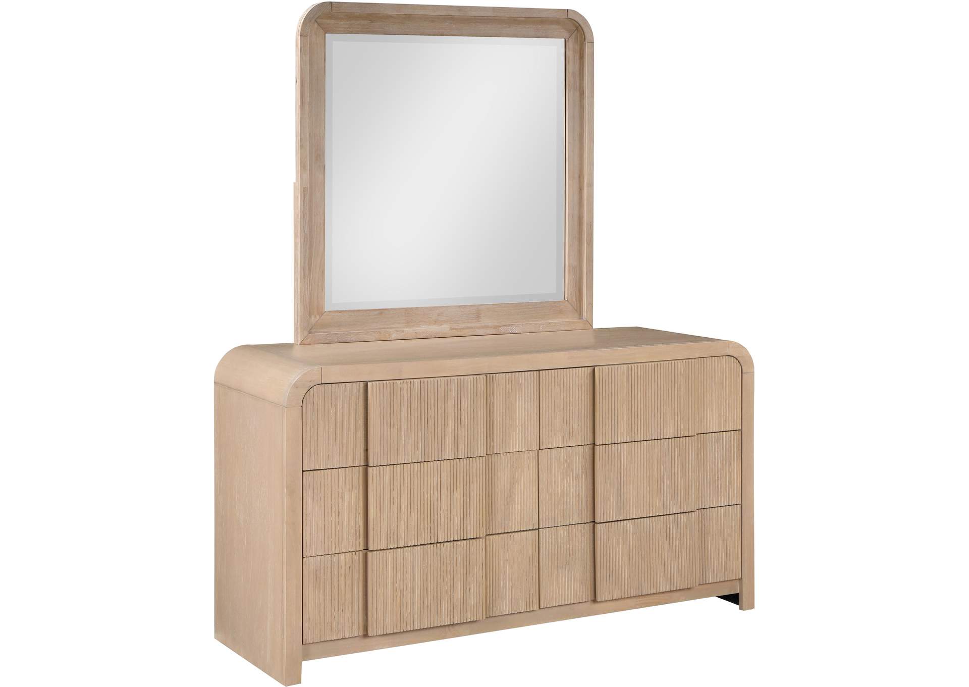 Fluted Natural Dresser,Meridian Furniture