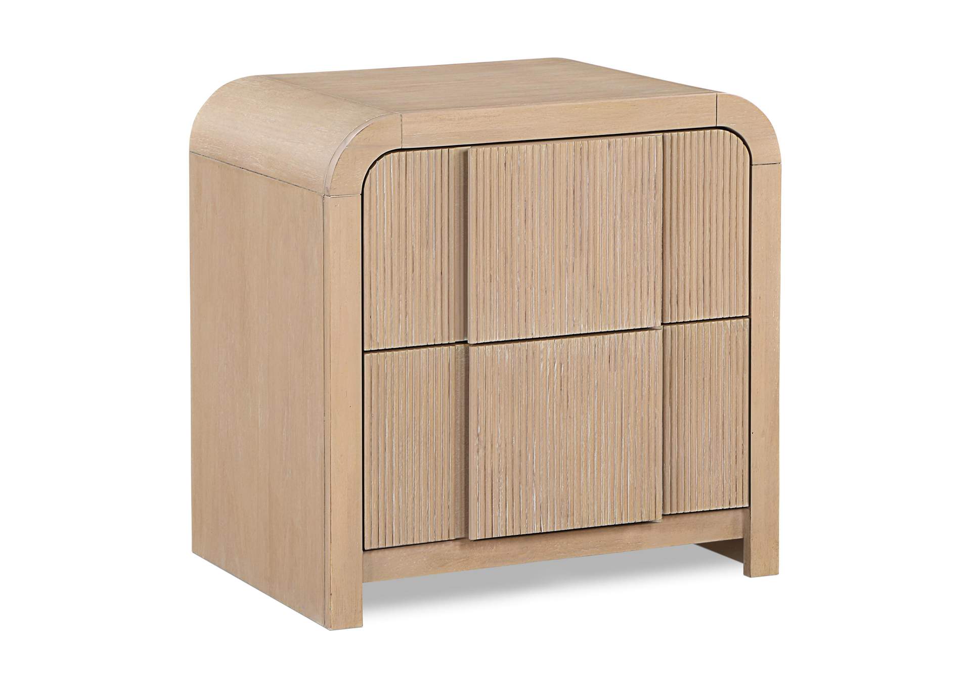 Fluted Natural Night Stand,Meridian Furniture